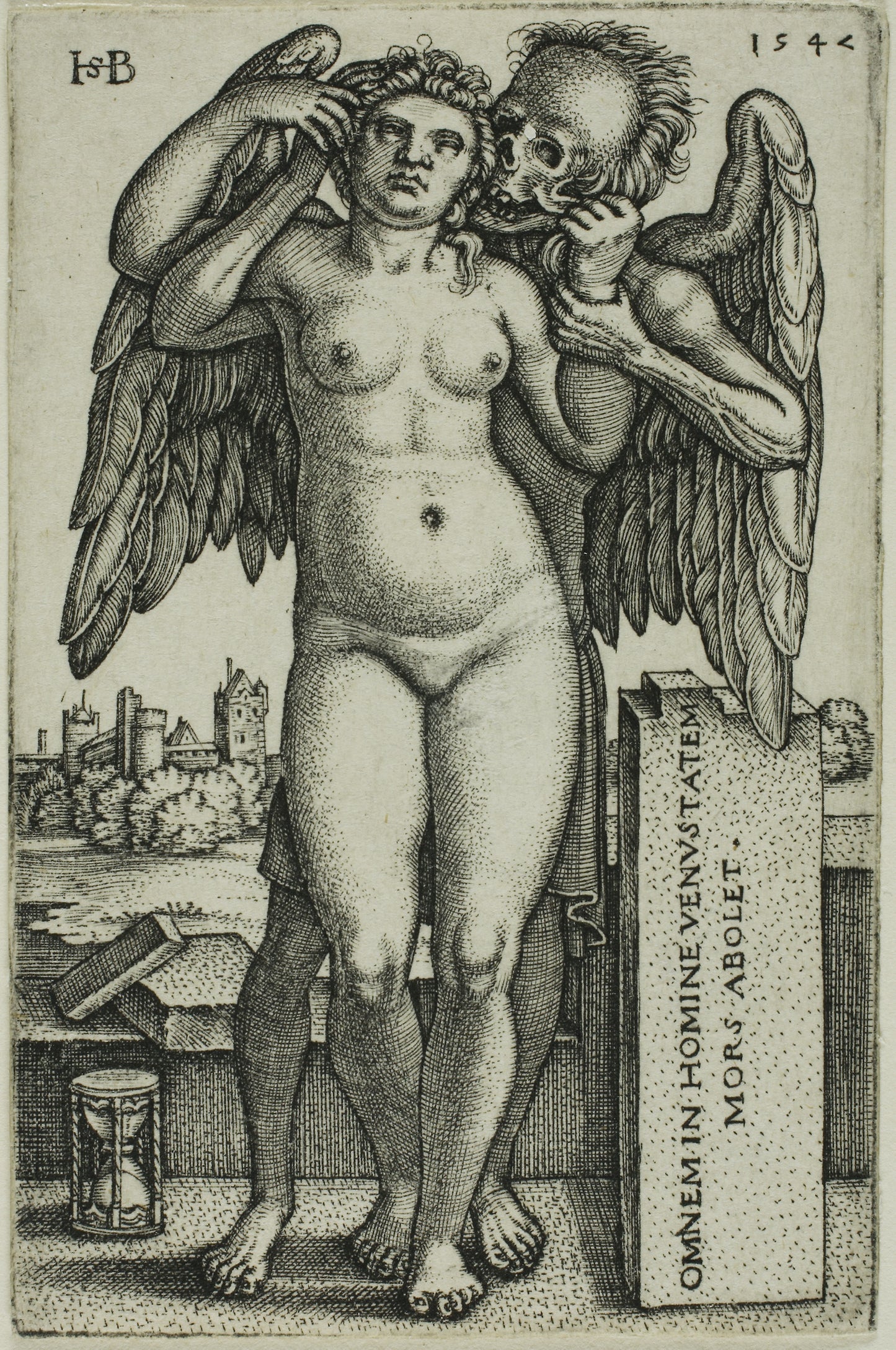 Death and the Maiden -  Sebald Beham,  Poster Print Wall Art