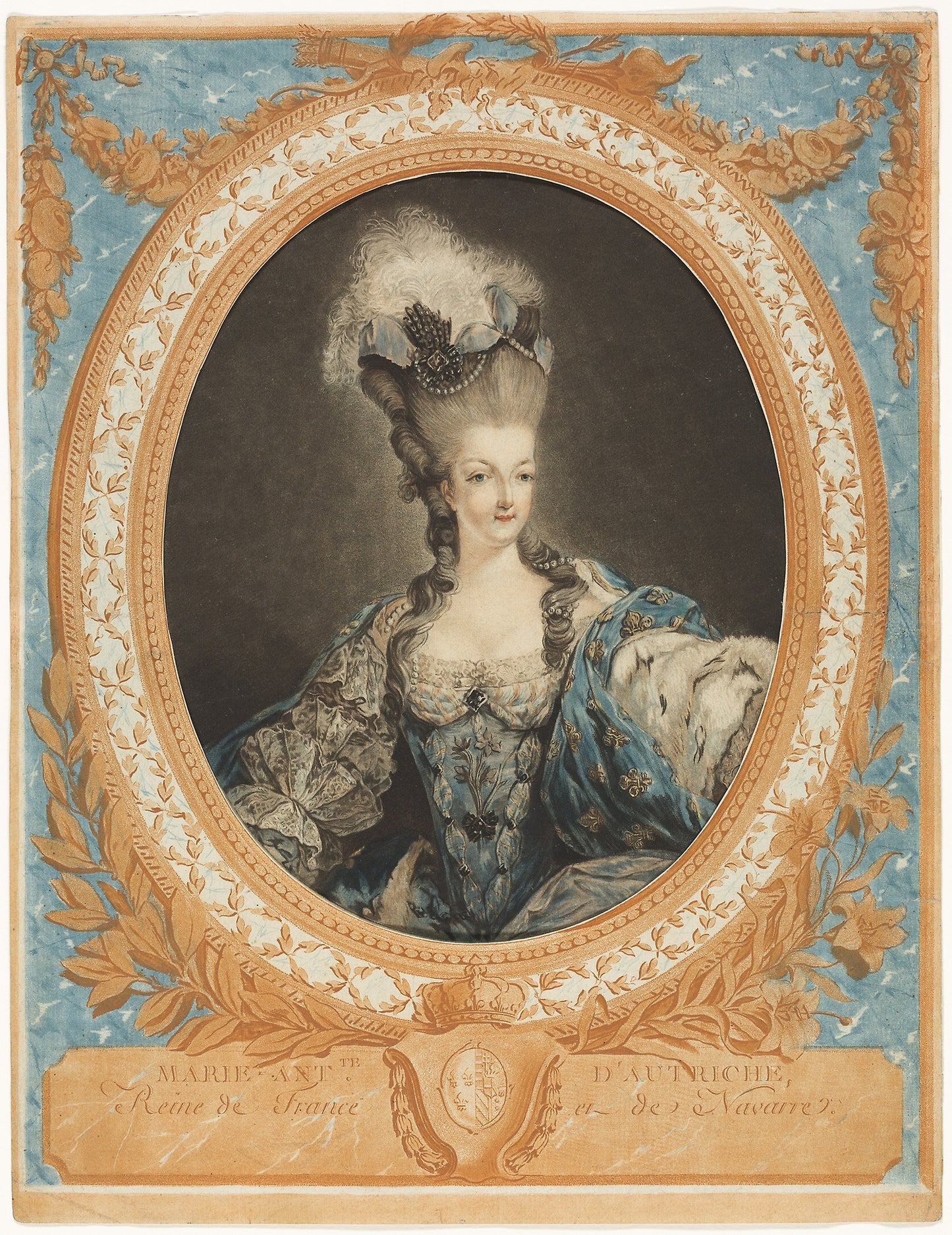 Marie Antoinette -  Jean Francois Janinet (French, 1752-1814),  Poster Print Wall Art