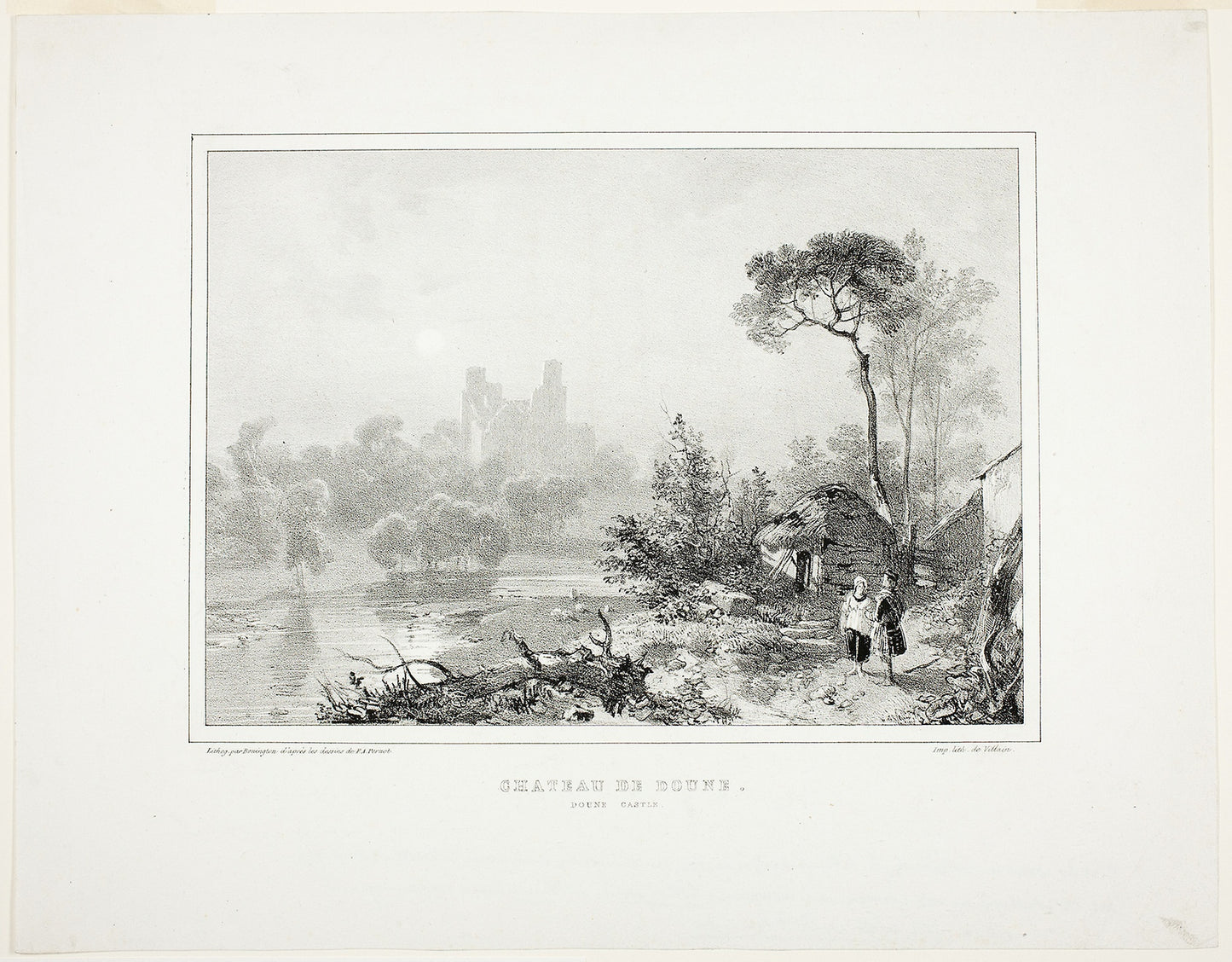 Doune Castle -  Richard Parkes Bonington (English, 1802-1828),  Poster Print Wall Art