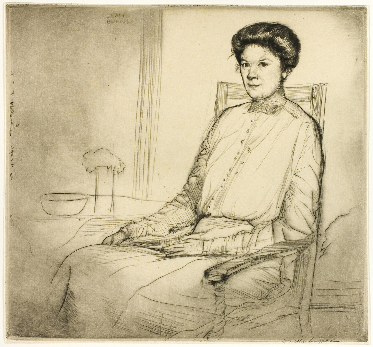 Drypoint Number Three -  Portrait -  Donald Shaw MacLaughlan,  Poster Print Wall Art