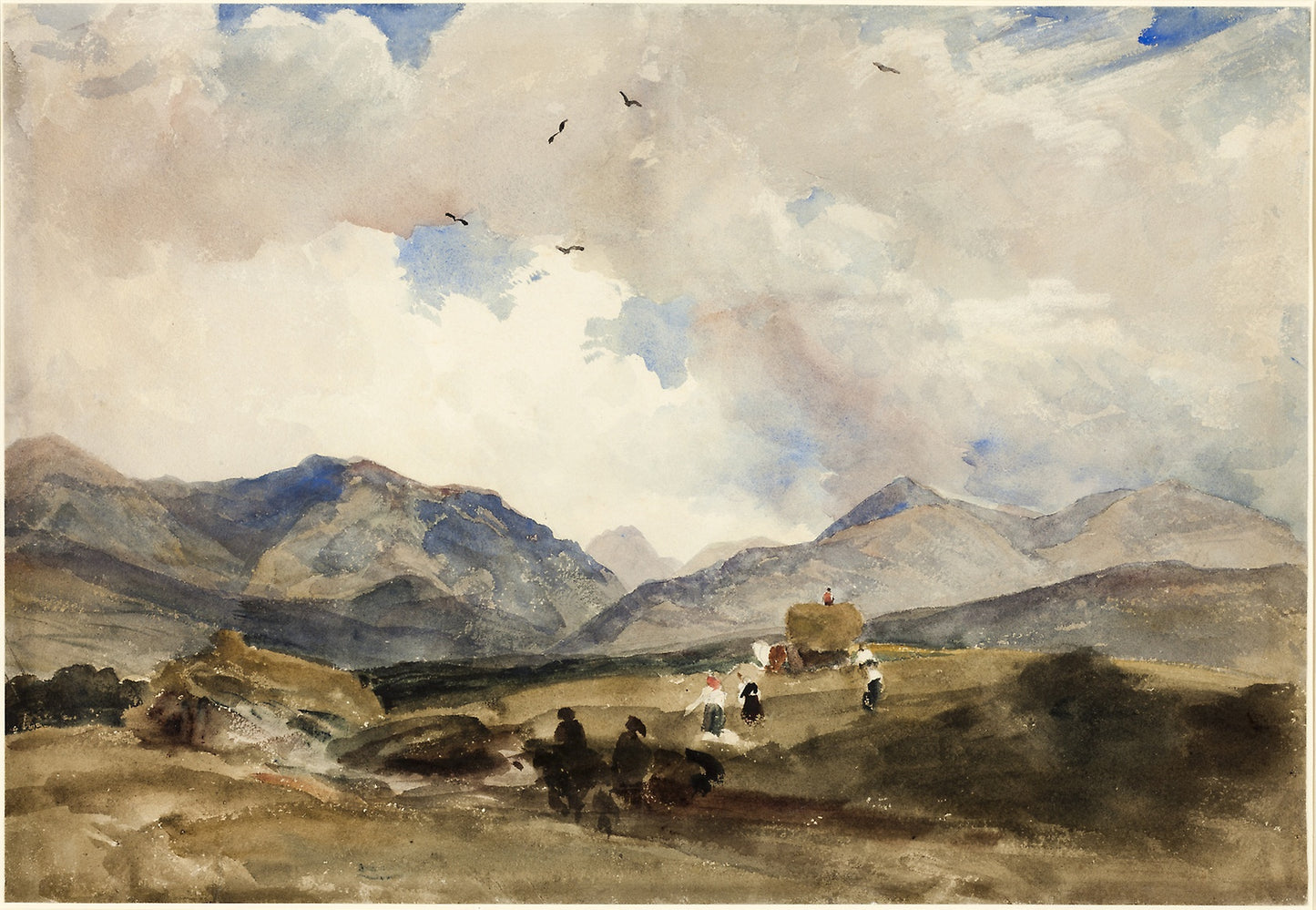 In Wales between Bangor and Capel Curig -  Peter De Wint,  Poster Print Wall Art