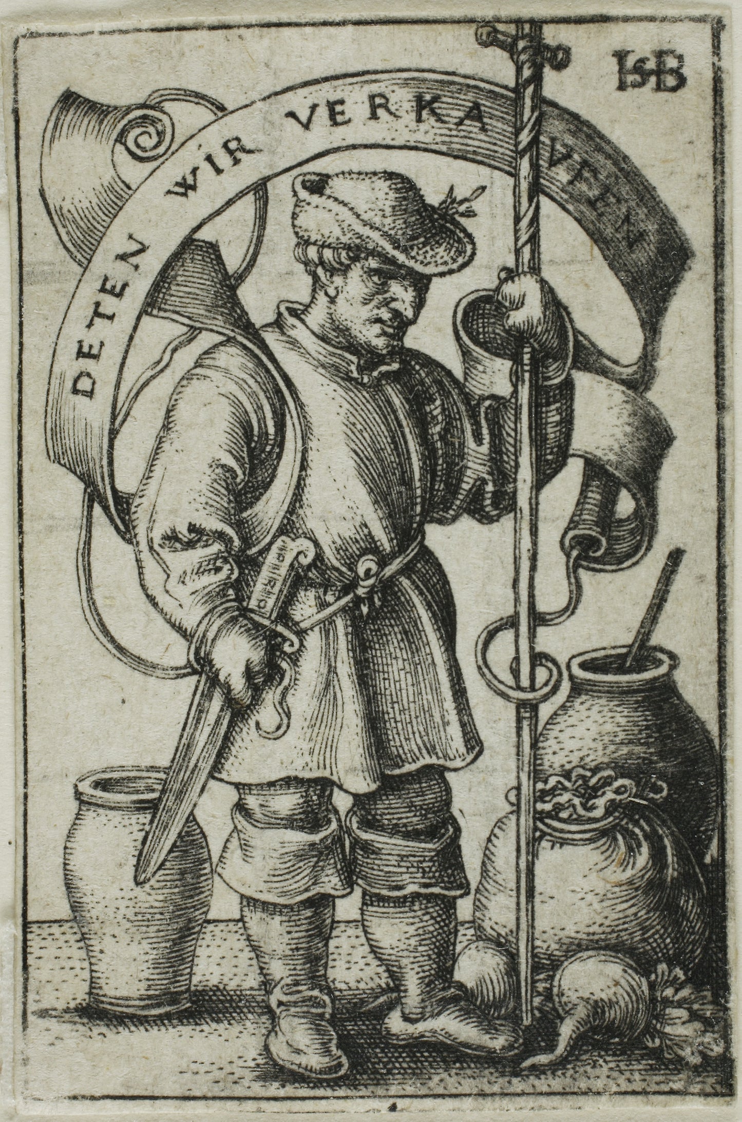 The Market Peasant -  Sebald Beham,  Poster Print Wall Art