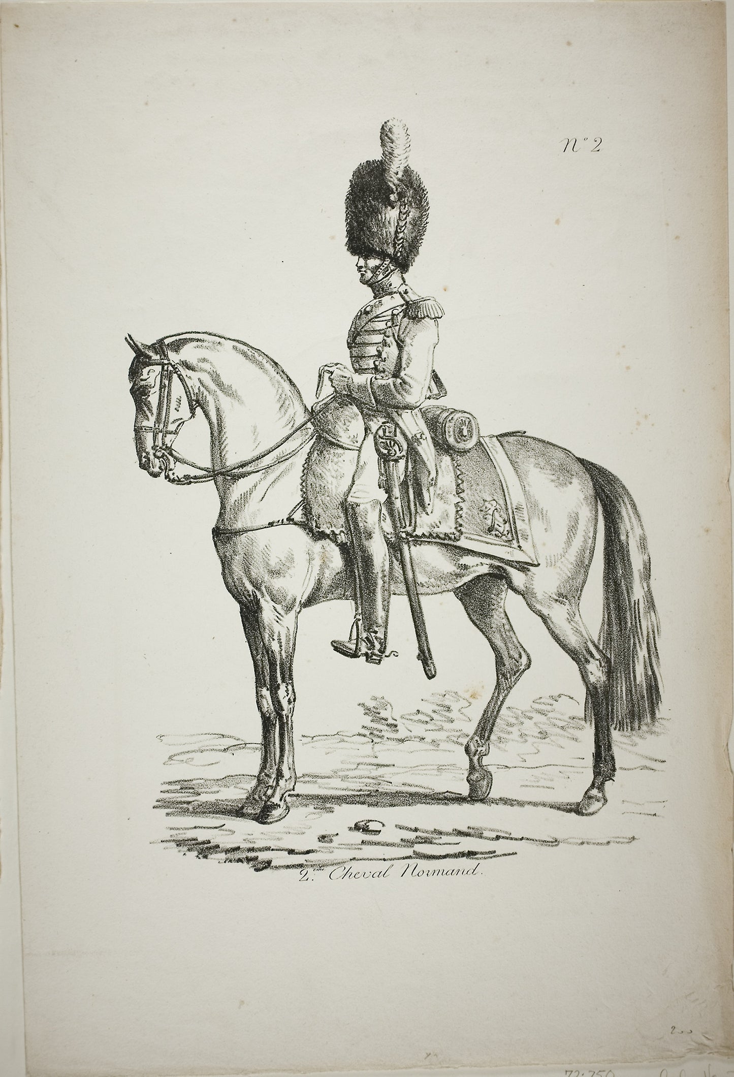 Royal Guard, Norman Mounted Soldier and Horse, No. 2 -  Carle Vernet (French, 1758-1836),  Poster Print Wall Art