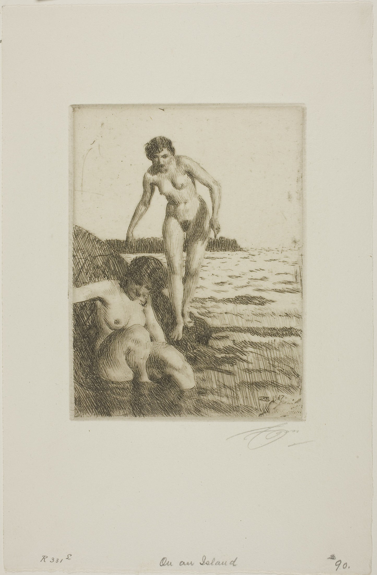 On Hemsö Island -  Anders Zorn,  Poster Print Wall Art