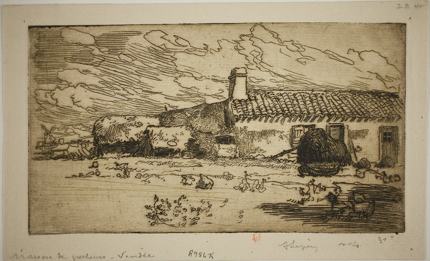 Fisher's House, St. Jean-de-Mont -  Louis Auguste Lepère,  Poster Print Wall Art