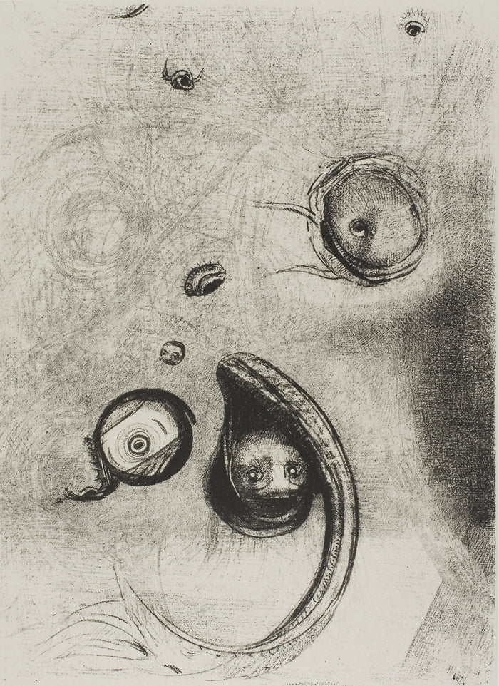 And that Eyes without Heads Were Floating Like Mollusks, plate 13 of 24: Odilon Redon,16x12