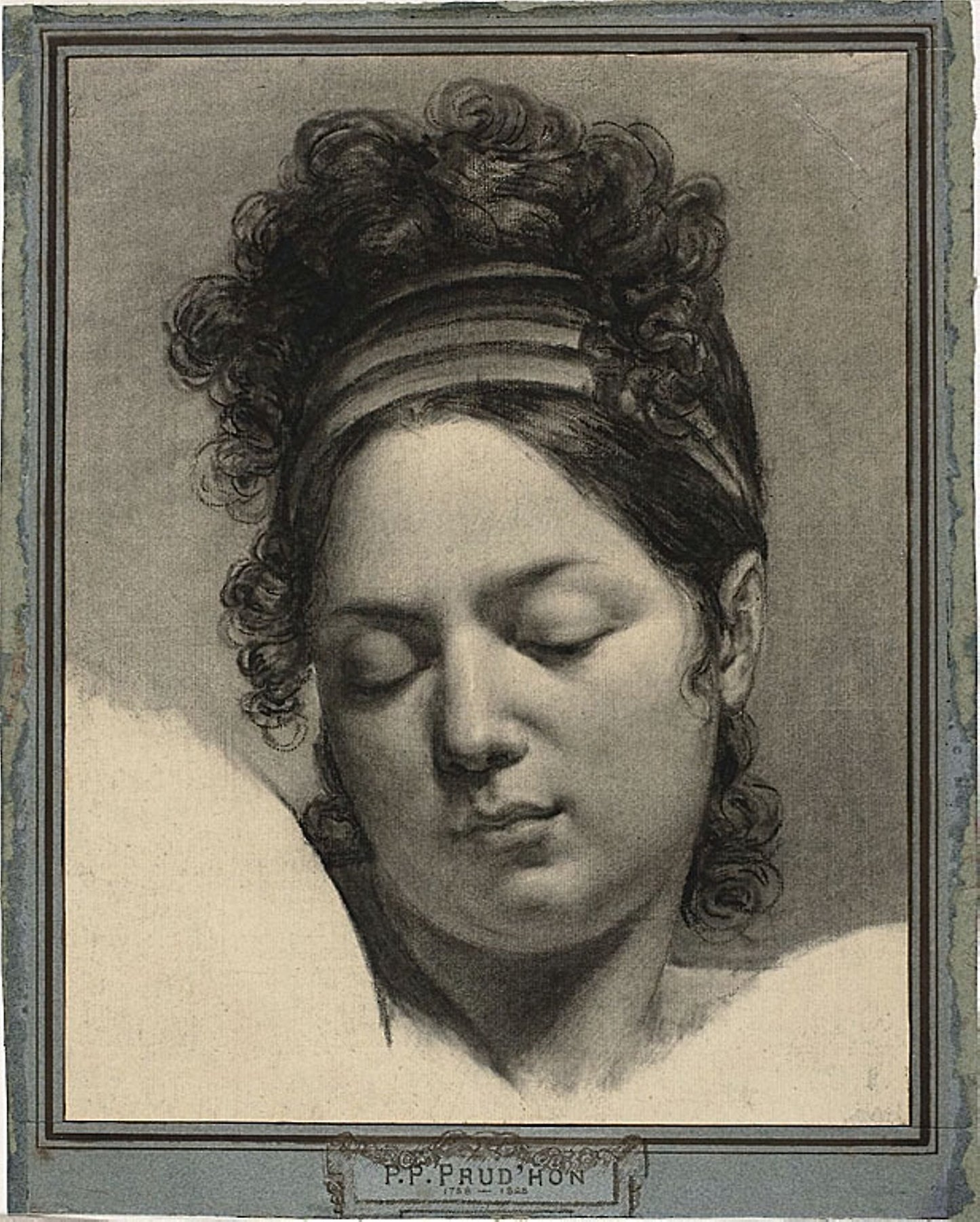 Head of a Woman -  Pierre-Paul Prud'hon,  Poster Print Wall Art