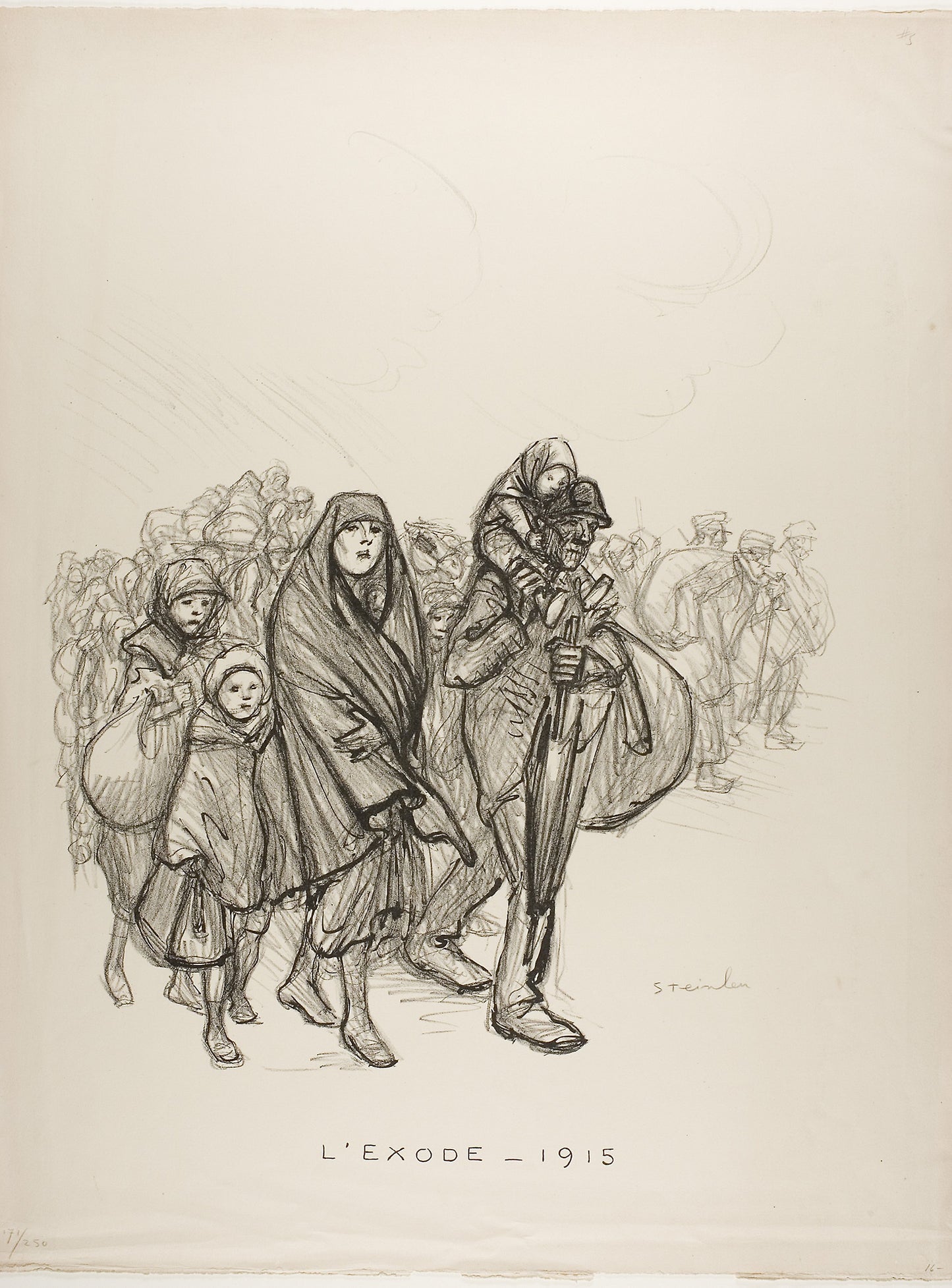 Exodus — 1915 -  Théophile-Alexandre Steinlen,  Poster Print Wall Art