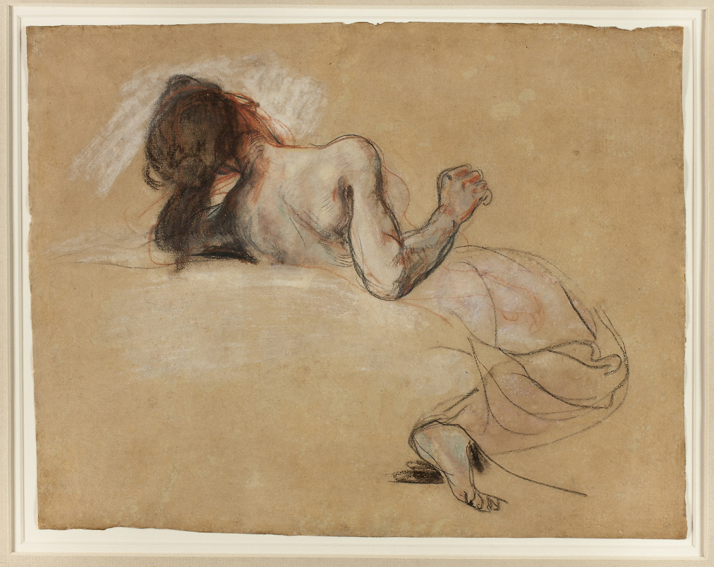 Crouching Woman: Eugène Delacroix, Poster Print Wall Art