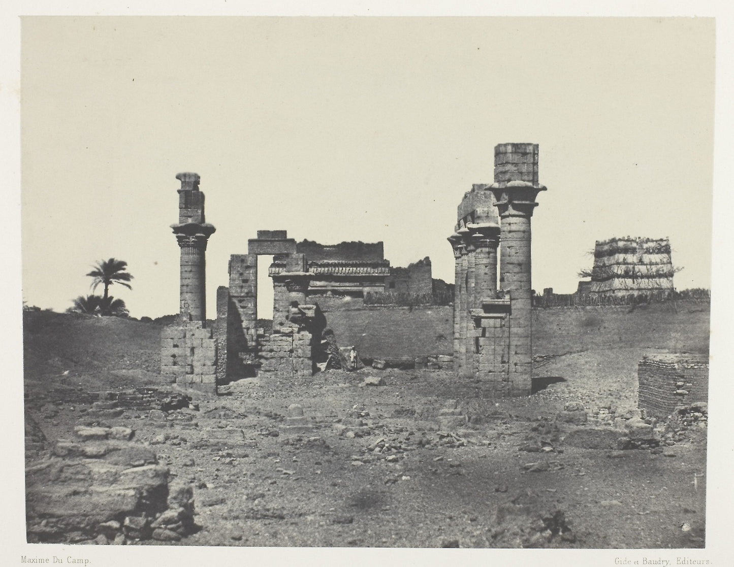 Temple d'Hermontis, Haute-Egypte -  Maxime Du Camp ,  Poster Print Wall Art