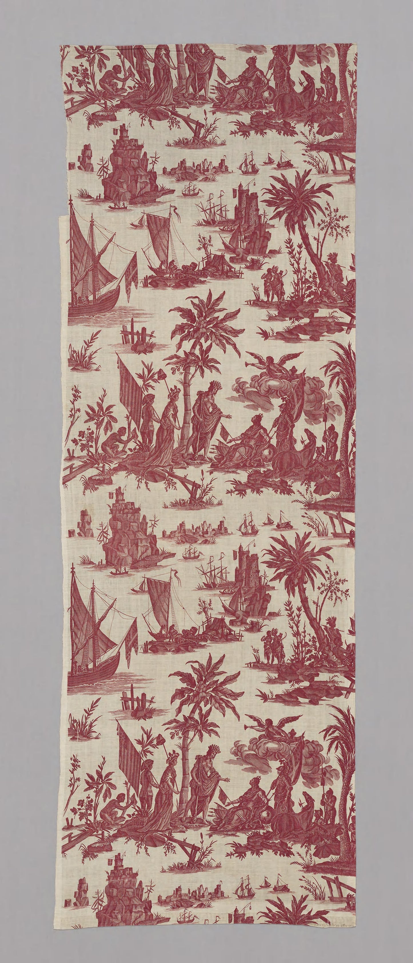 L'Hommage de l'Amérique á la France (America's Tribute to France) (Furnishing Fabric) -  Design attributed to Jean Baptiste Huet (French, 1745–1811) ,  Poster Print Wall Art