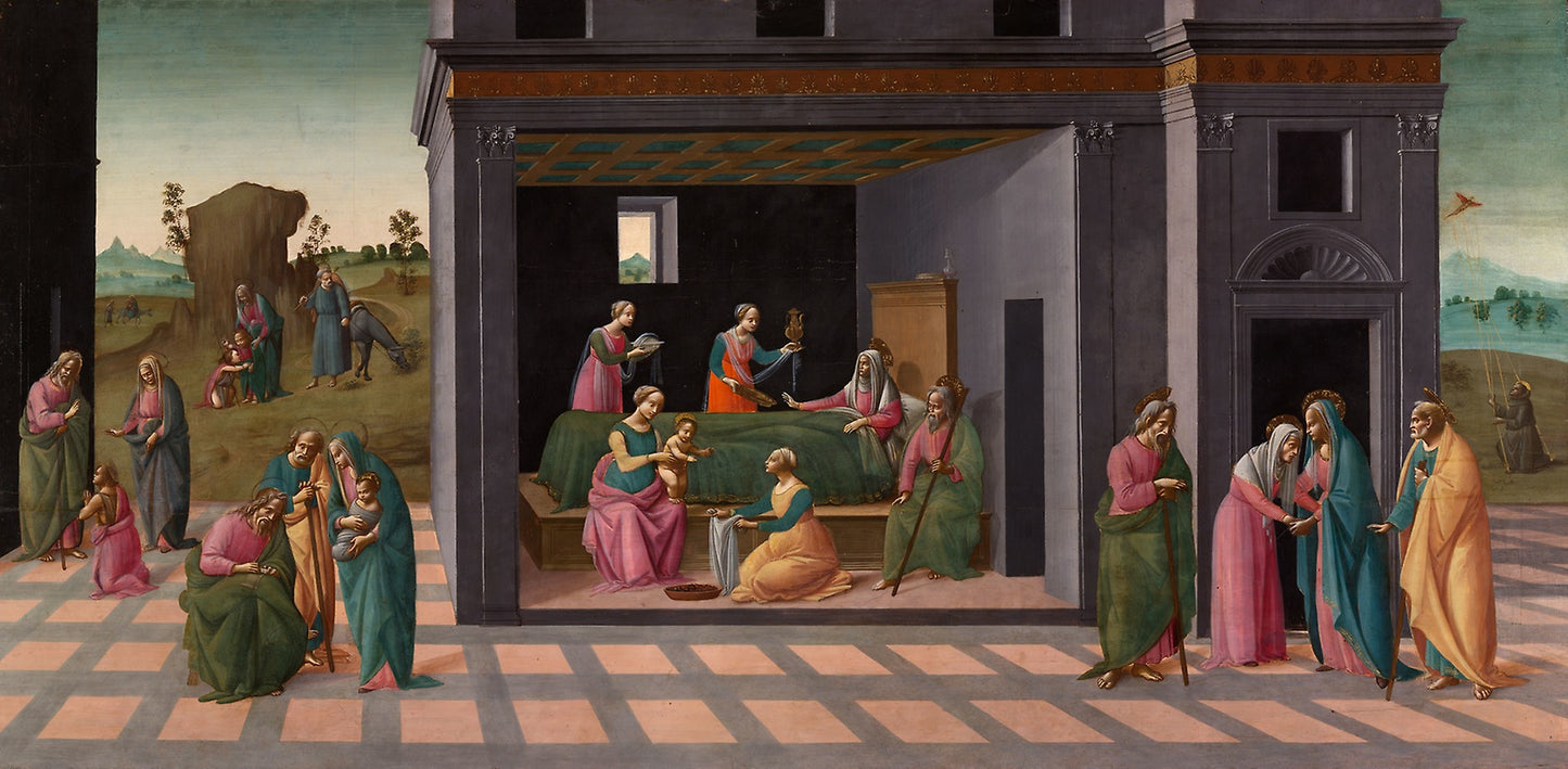 Scenes from the Life of Saint John the Baptist: Bartolommeo di Giovanni, Poster Print Wall Art
