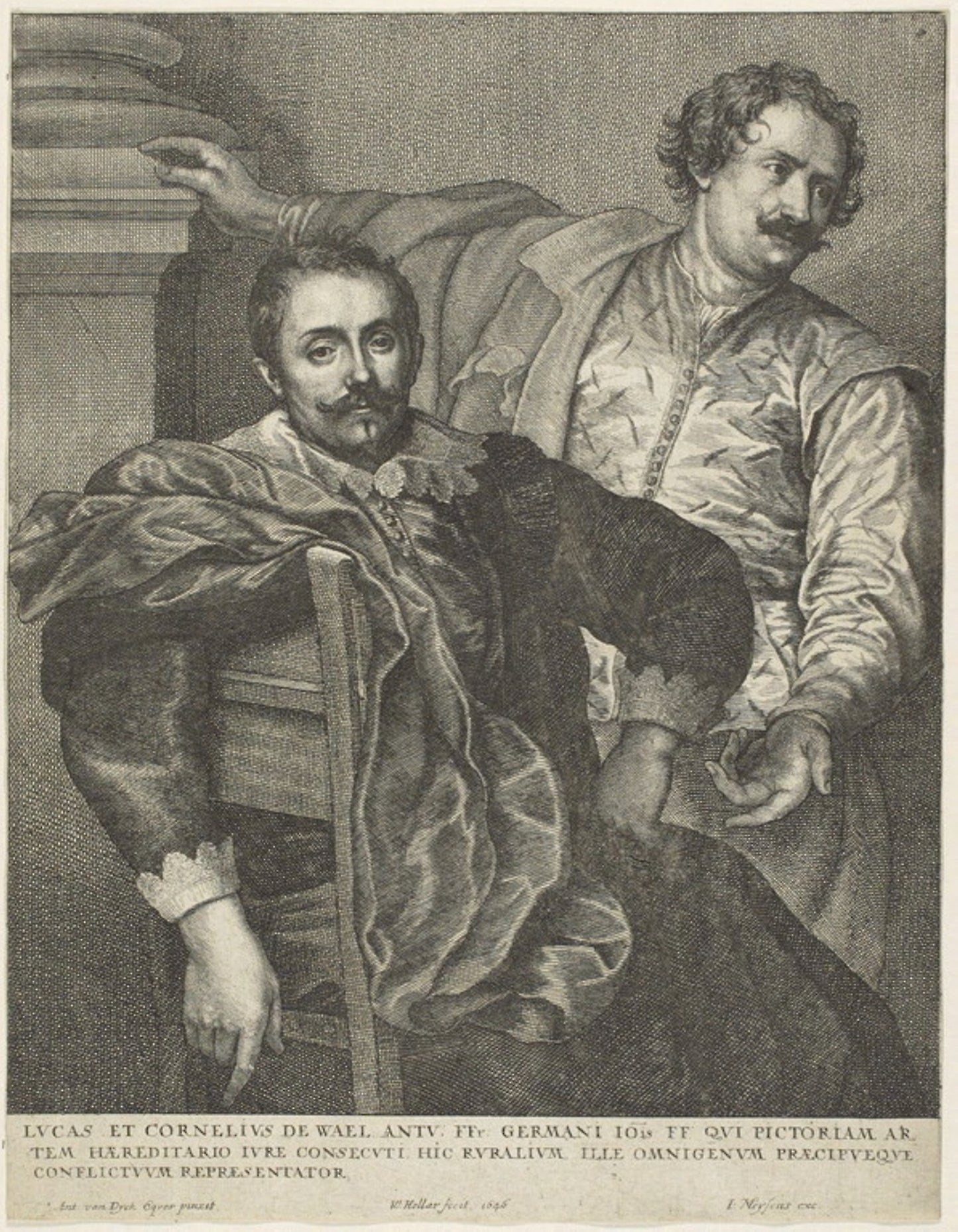 Lucas and Cornelis de Wael -  Wenceslaus Hollar (Czech, 1607-1677),  Poster Print Wall Art