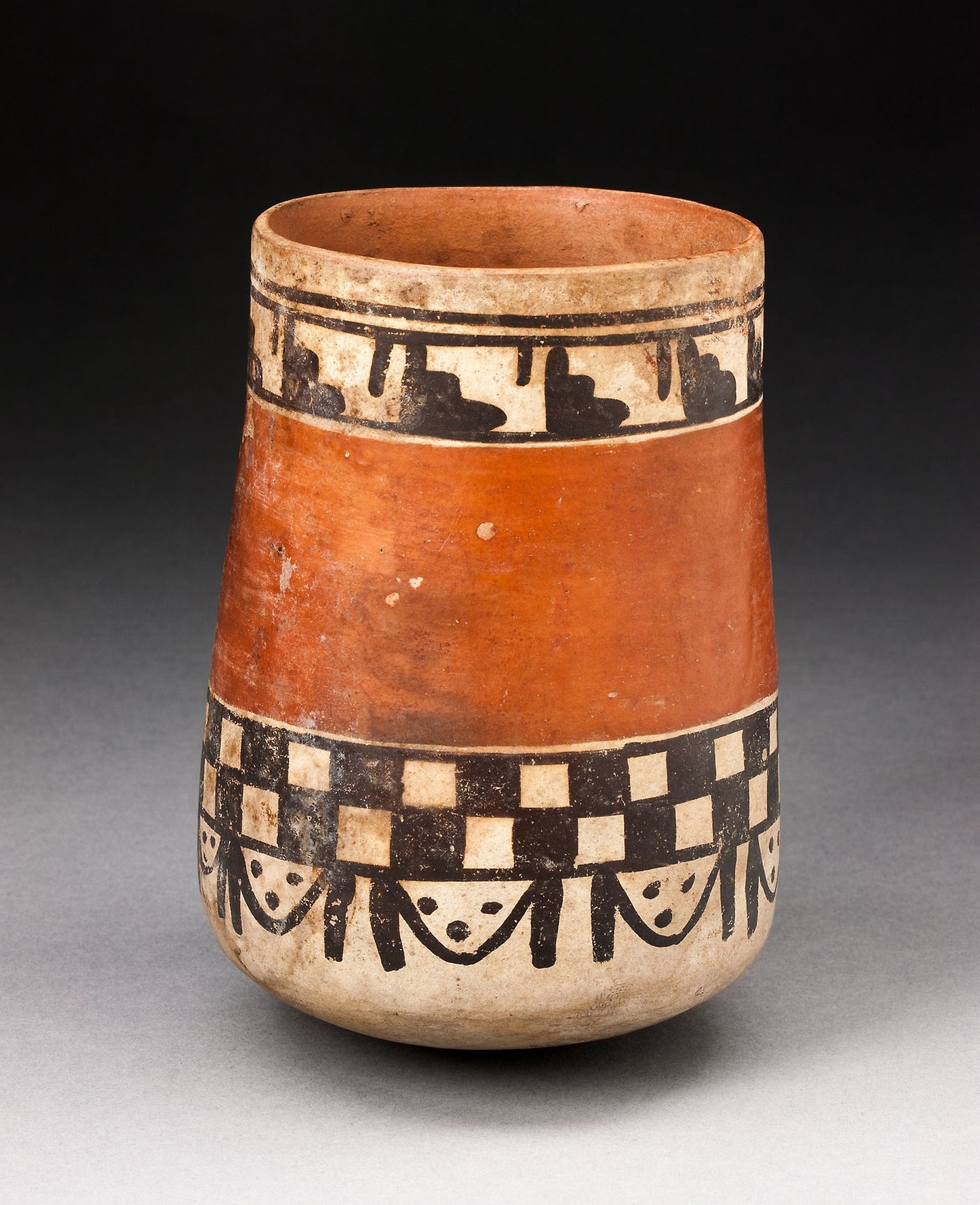Beaker with Bands of Geometric Motifs -  Nazca,  Poster Print Wall Art