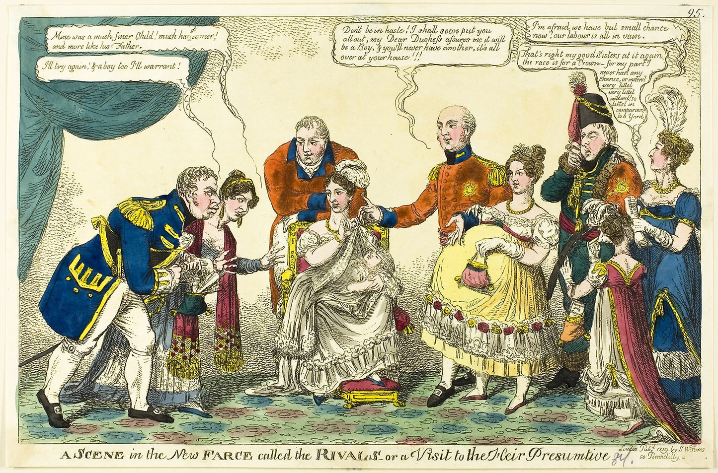 A Scene in the New Farce Called The Rivals: Charles Williams (English, active 1797-1830),16x12"(A3) Poster