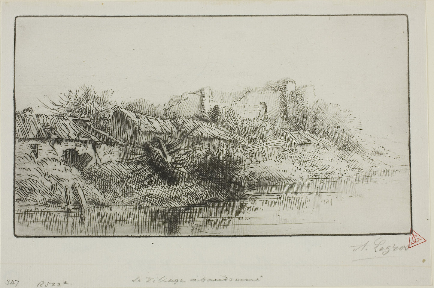 The Abandoned Village -  Alphonse Legros,  Poster Print Wall Art