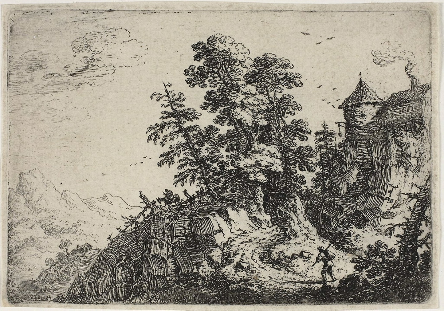 Mountainous Country -  Herman Saftleven II,  Poster Print Wall Art