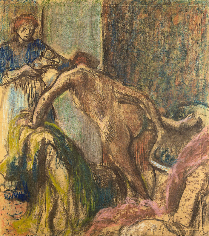 Breakfast after the Bath: Edgar Degas,16x12