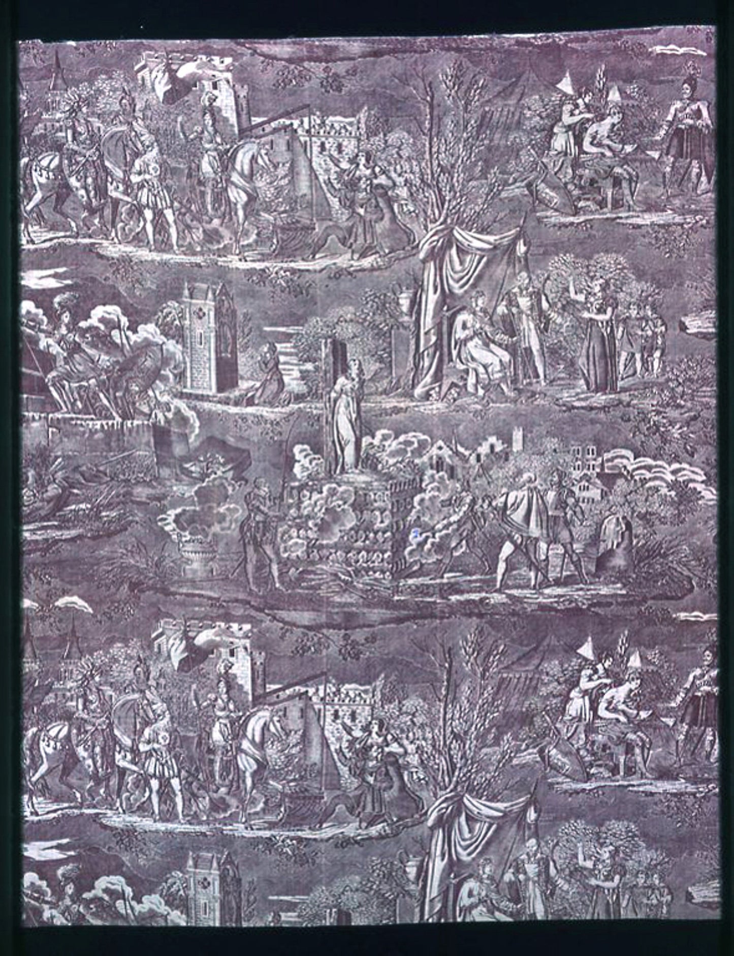 La Vie de Jeanne d'Arc (The Life of Joan of Arc) (Furnishing Fabric) -  Designed -  Charles Abraham Chasselat (French, 1782–1843)  Engraved -  Jamet (French, active c. 1825),  Poster Print Wall Art