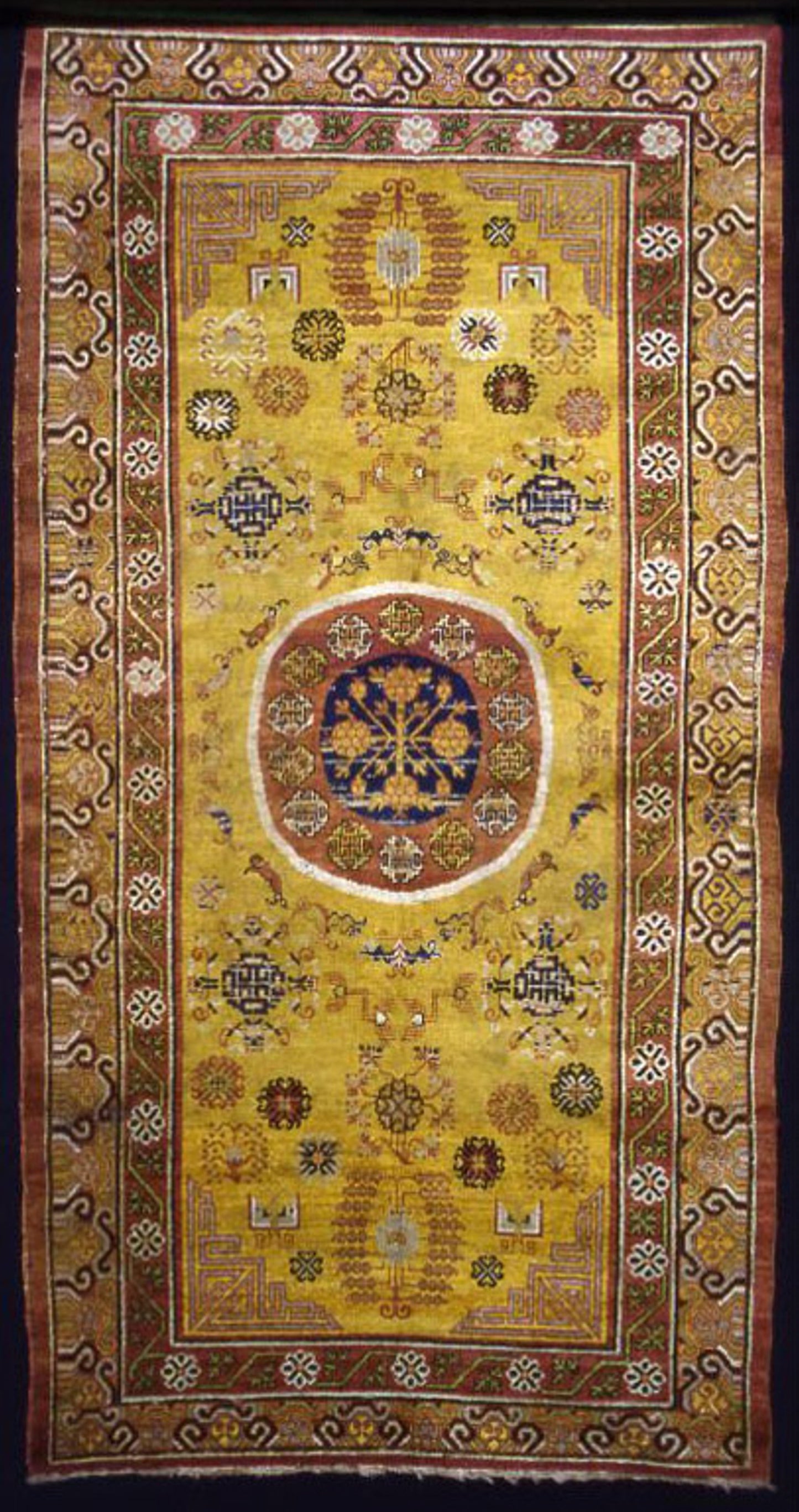Carpet -  China, Sinkiang Province, Khotan,  Poster Print Wall Art