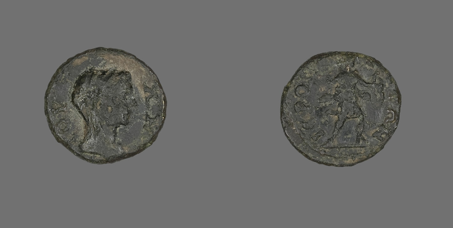 Coin Depicting a Head -  Roman,  Poster Print Wall Art