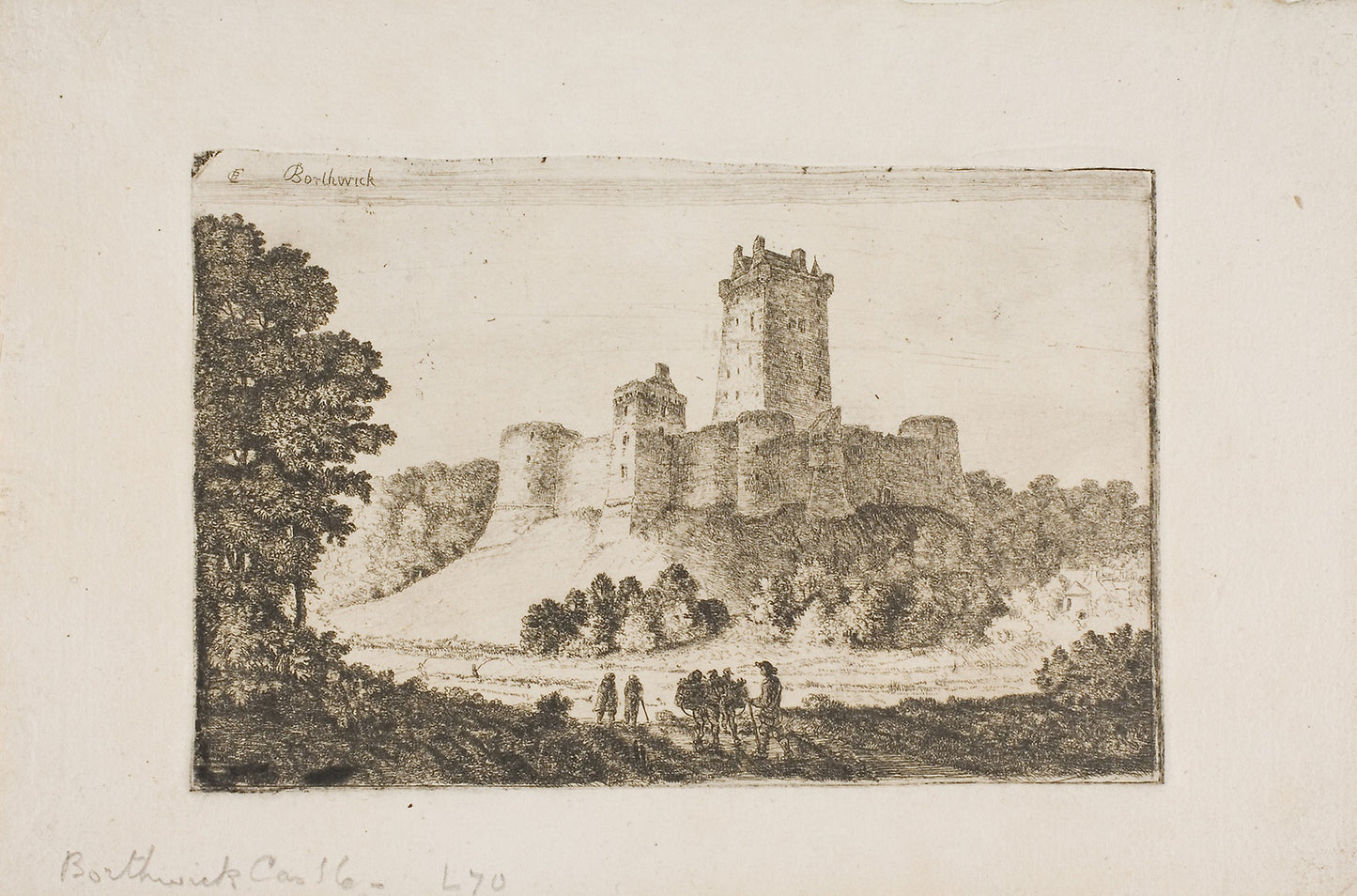 Borthwick Castle -  John Clerk of Eldin,  Poster Print Wall Art