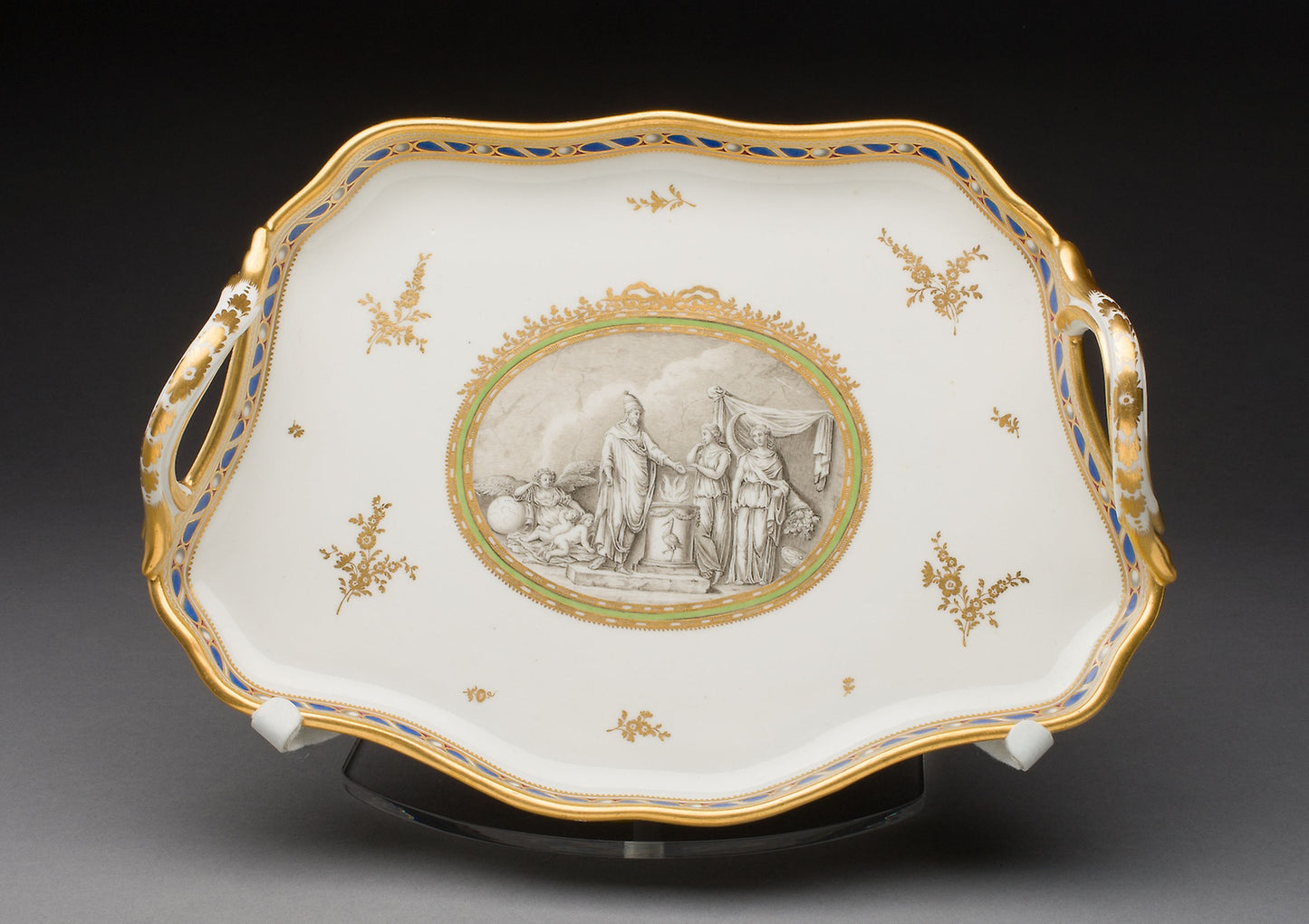 Tray (part of a Coffee Service) -  Vienna State Porcelain Manufactory,  Poster Print Wall Art