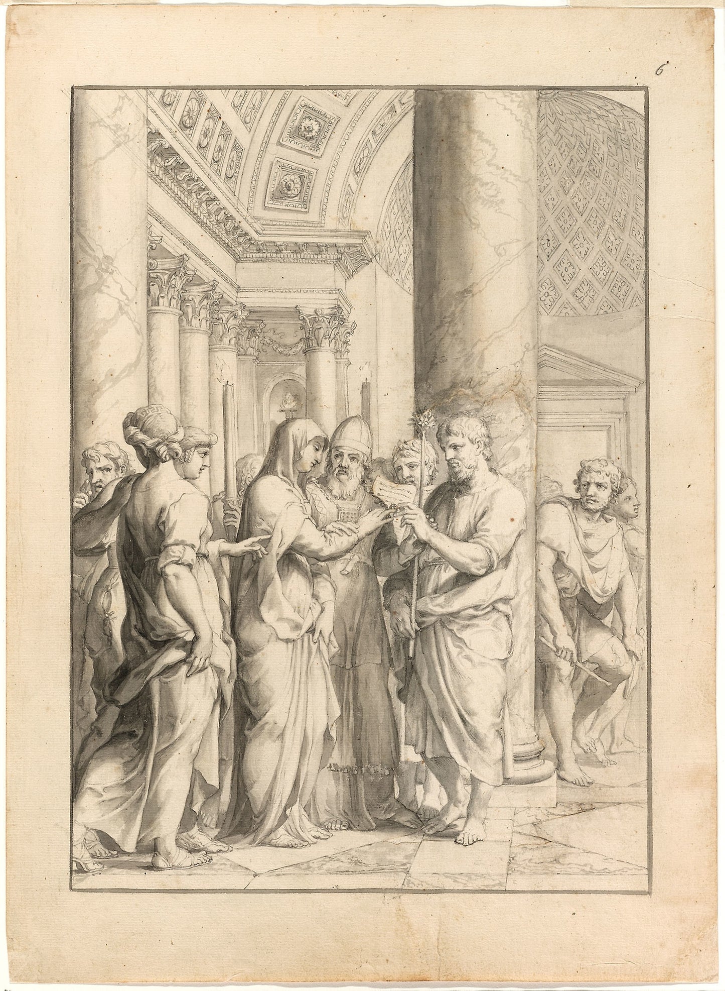 Marriage of the Virgin -  Jacques Stella,  Poster Print Wall Art