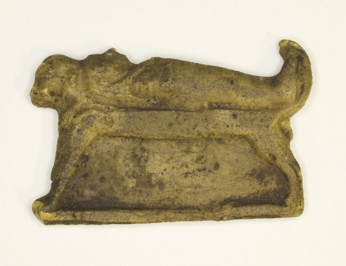 Amulet of a Mummy Lying on a Bier: Egyptian,16x12