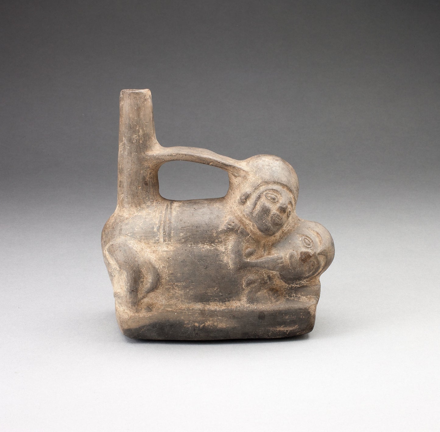 Stirrup Spout Vessel Depicing Erotic Scene -  Chimú,  Poster Print Wall Art