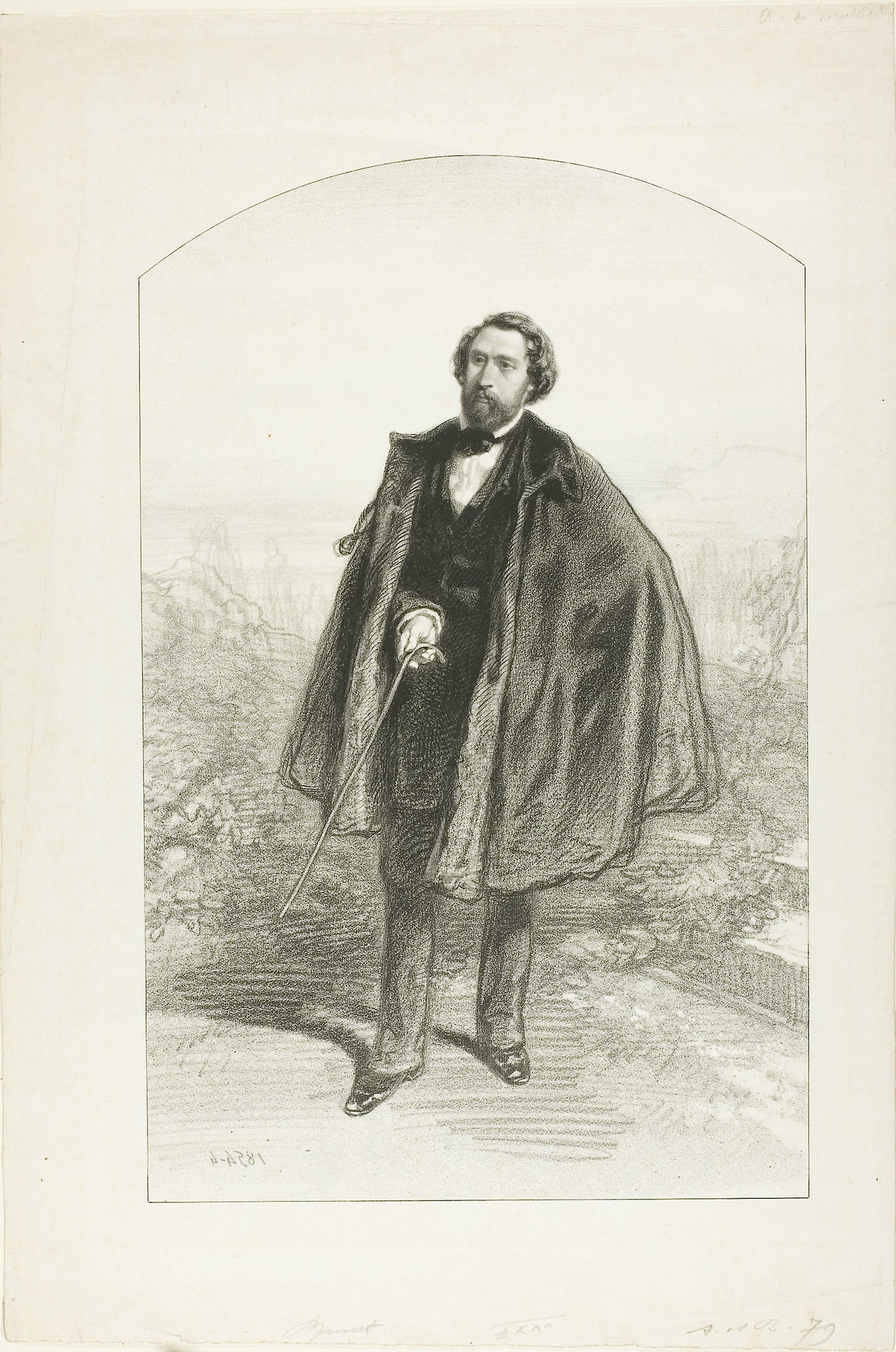 Alfred de Musset -  Paul Gavarni,  Poster Print Wall Art