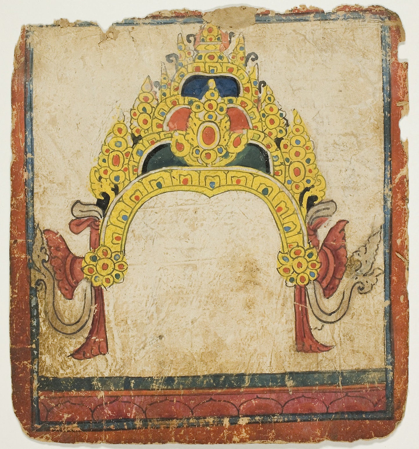 Jeweled Ritual Crown, from a Set of Initiation Cards (Tsakali) -  Tibet,  Poster Print Wall Art