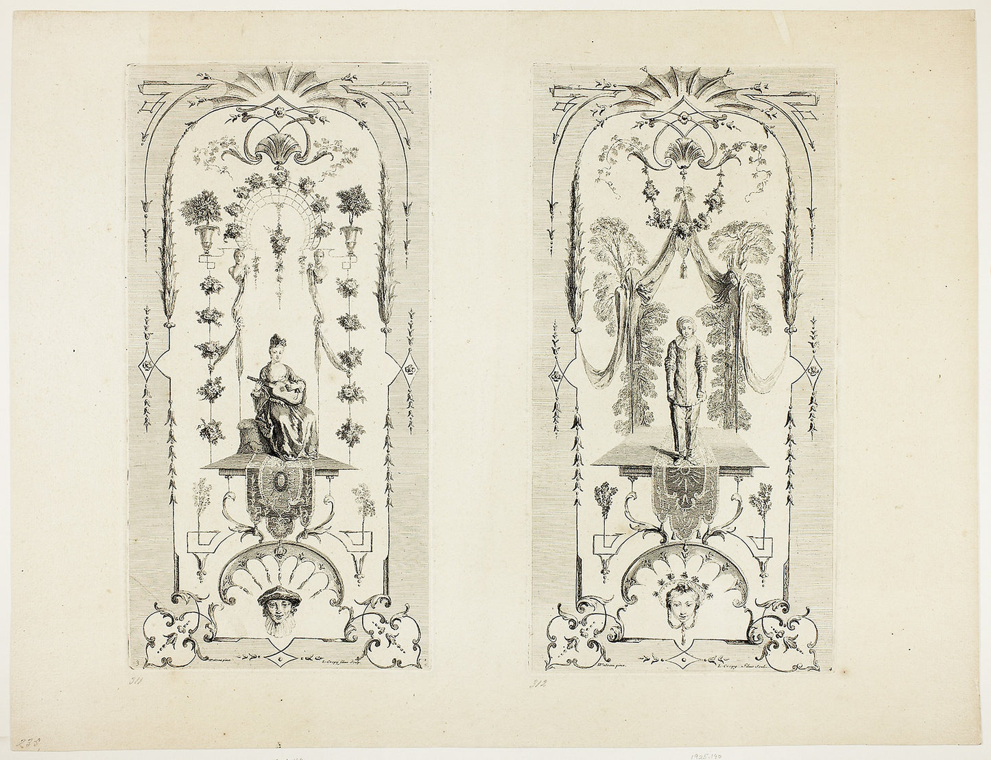 Screen of Six Sheets (311 & 312) -  Louis Crépy, Jr.,  Poster Print Wall Art