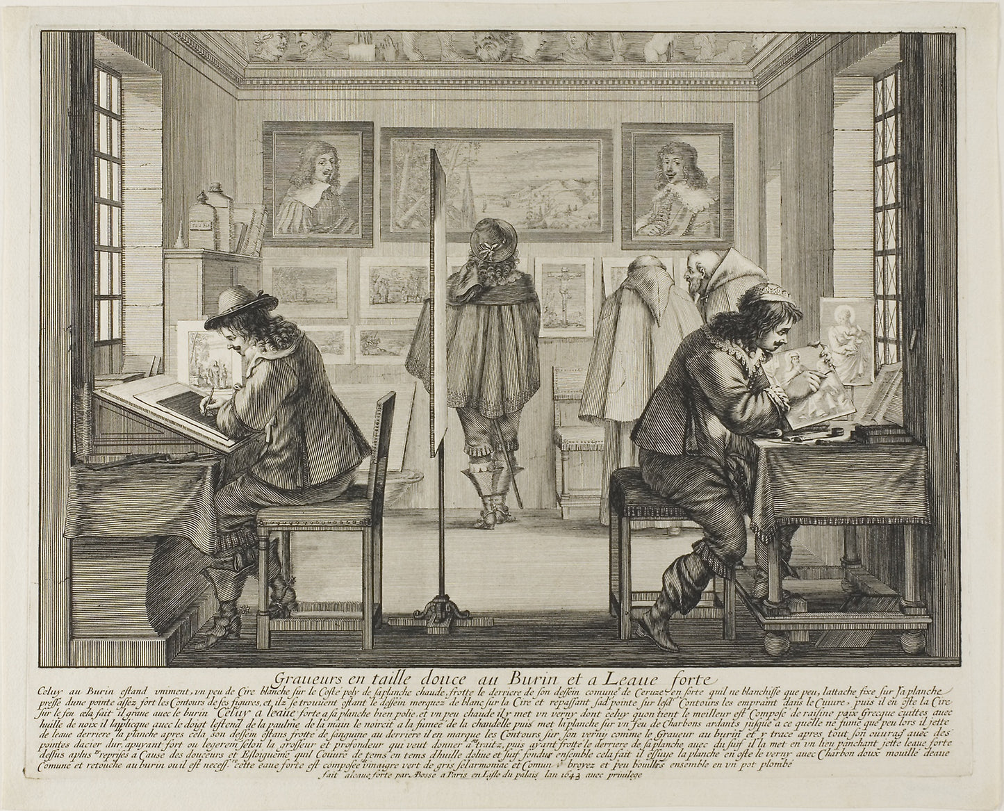 The Engraver and the Etcher: Abraham Bosse, Poster Print Wall Art