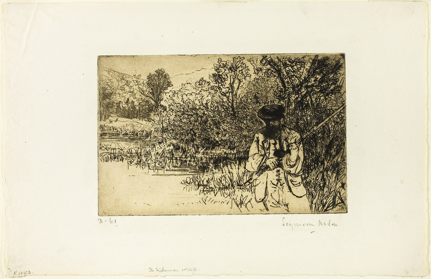The Fisherman -  Francis Seymour Haden,  Poster Print Wall Art