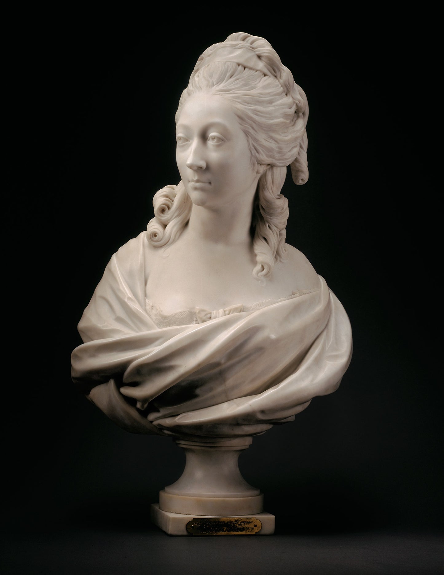 Bust of Anne-Marie-Louise Thomas de Domangeville de Sérilly, Comtesse de Pange -  Jean Antoine Houdon,  Poster Print Wall Art