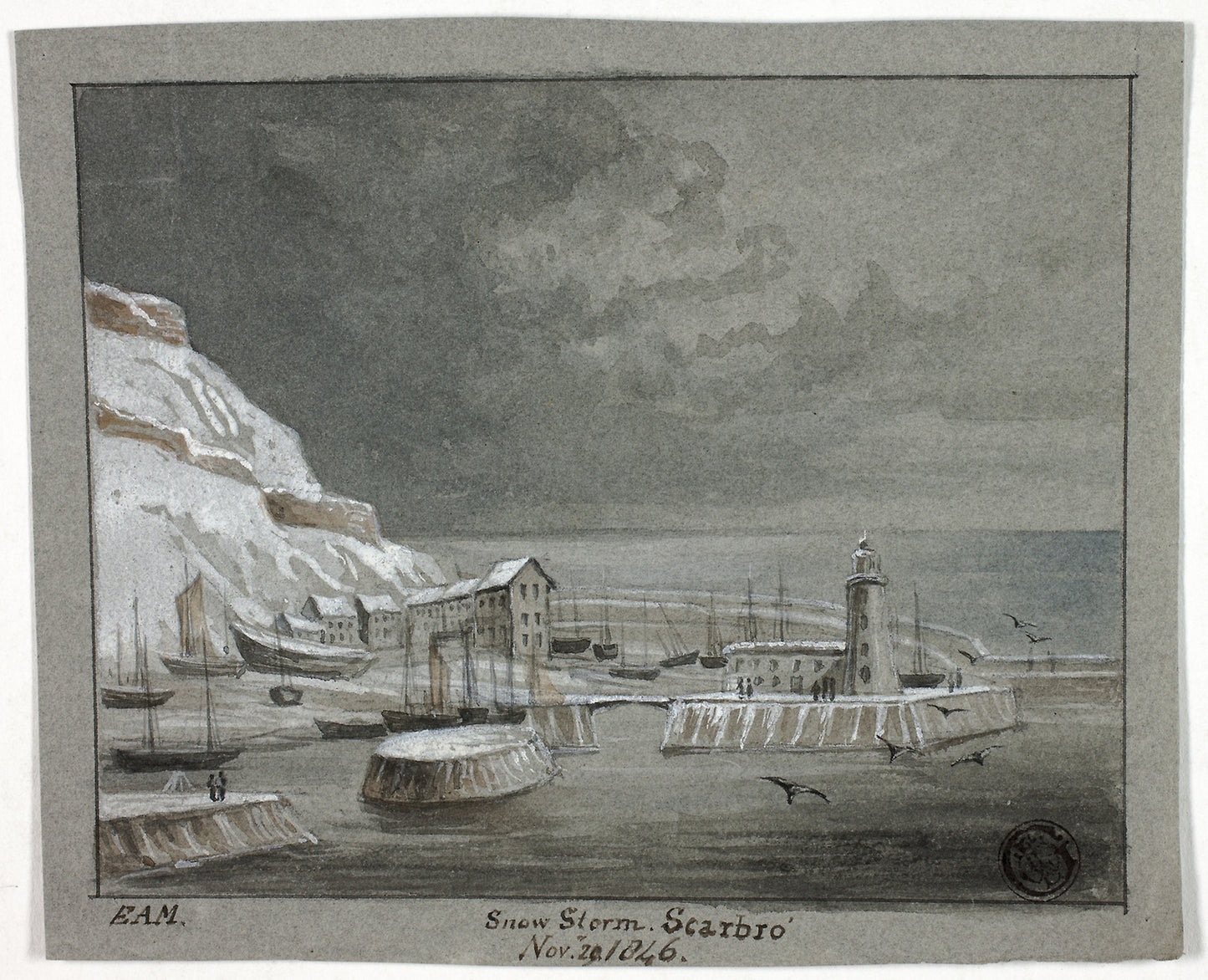 Snow Storm, Scarbro' -  Elizabeth Murray,  Poster Print Wall Art