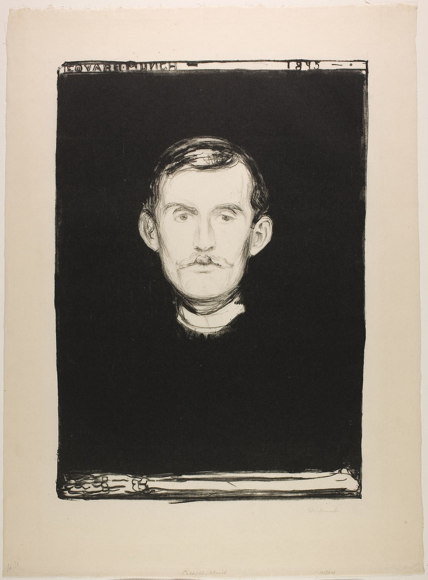 Self-Portrait -  Edvard Munch (Norwegian, 1863-1944),  Poster Print Wall Art