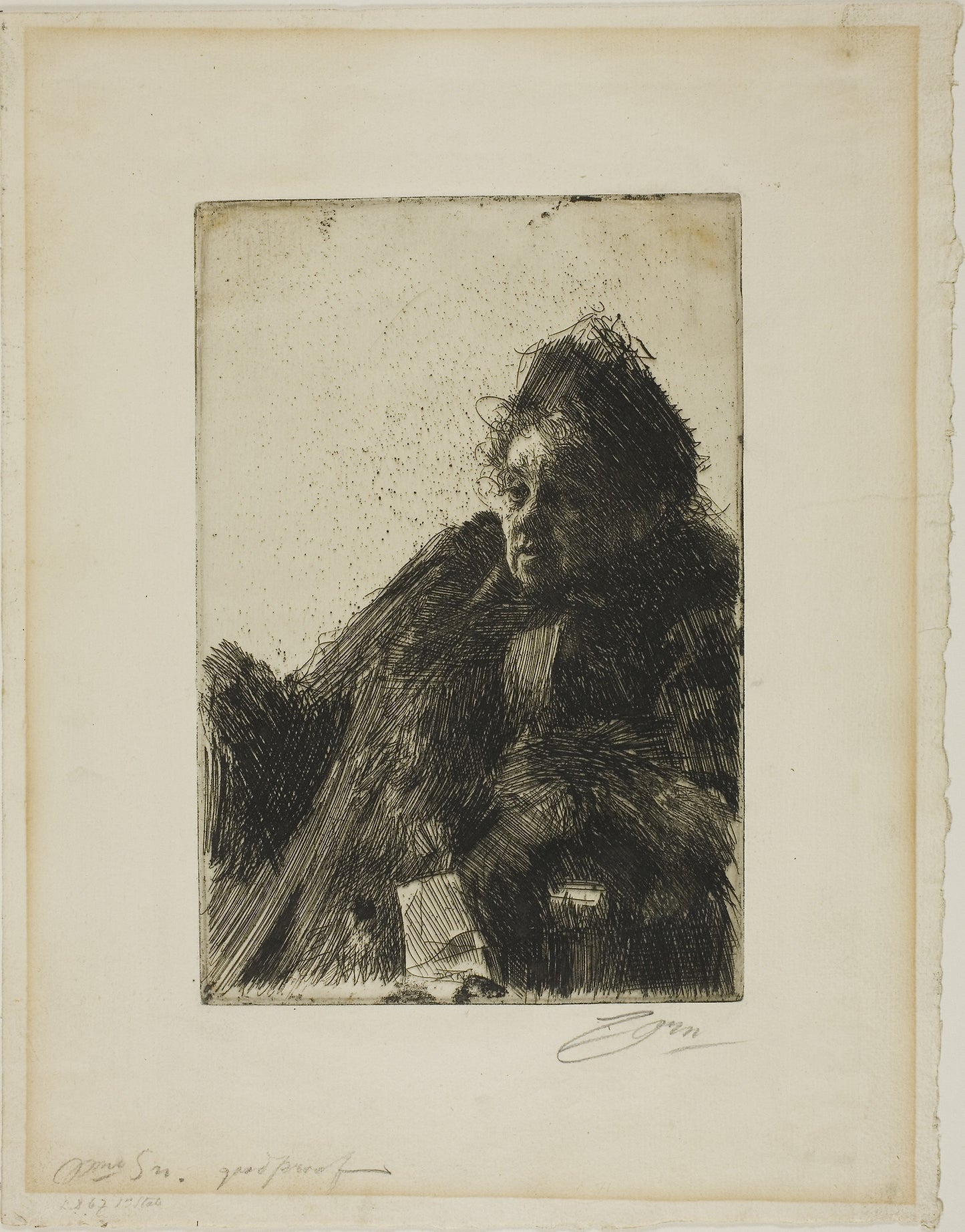 Mme Simon II -  Anders Zorn,  Poster Print Wall Art