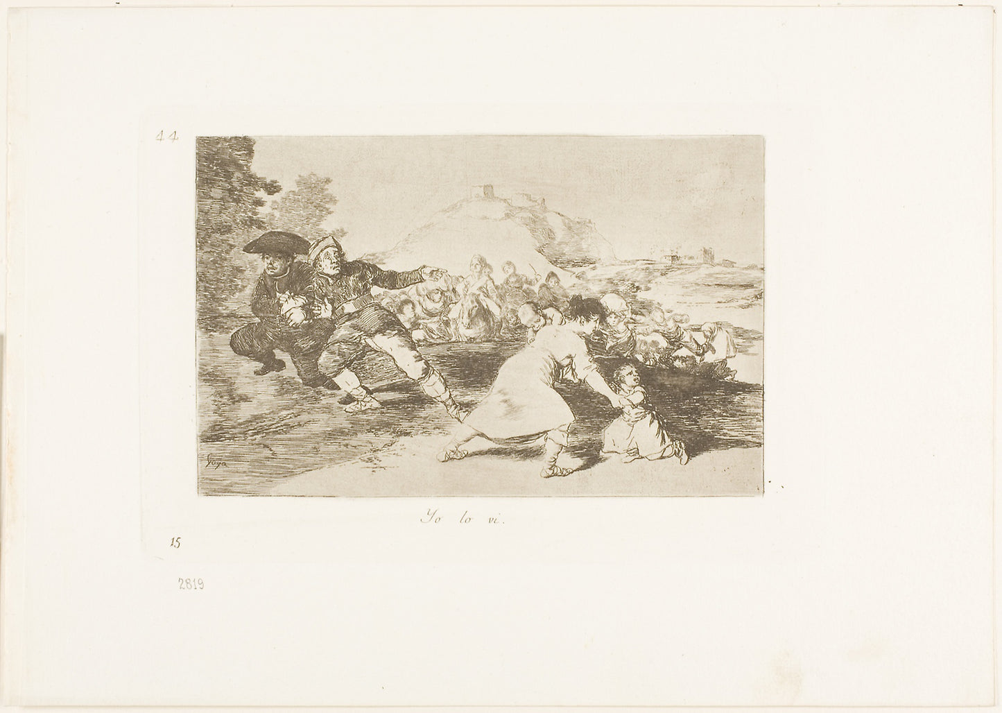 I Saw it, plate 44 from The Disasters of War -  Francisco José de Goya y Lucientes,  Poster Print Wall Art
