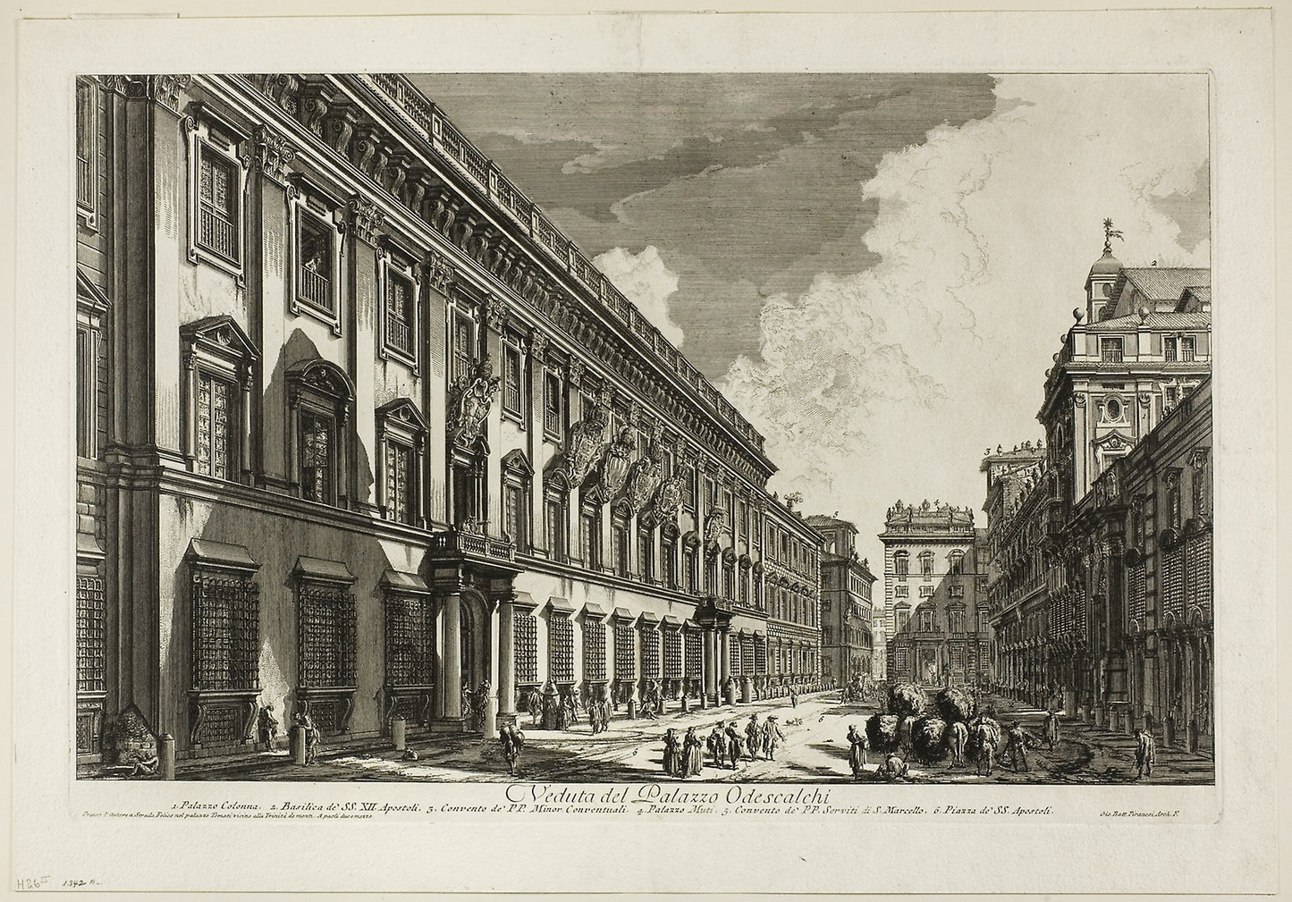 View of the Palazzo Odescalchi, from Views of Rome -  Giovanni Battista Piranesi,  Poster Print Wall Art