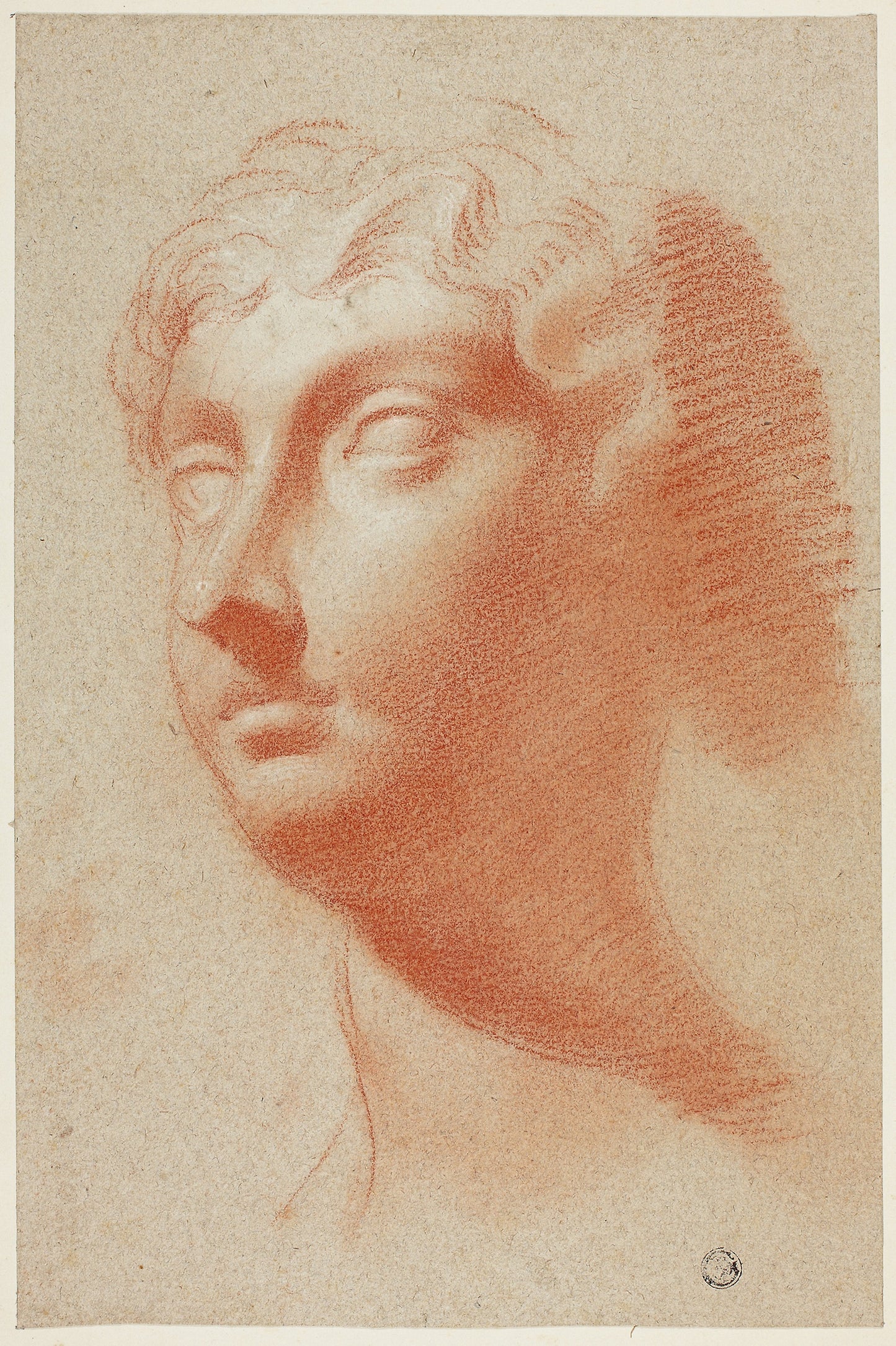 Female Head: Attributed to Pietro Dandini,16x12"(A3) Poster