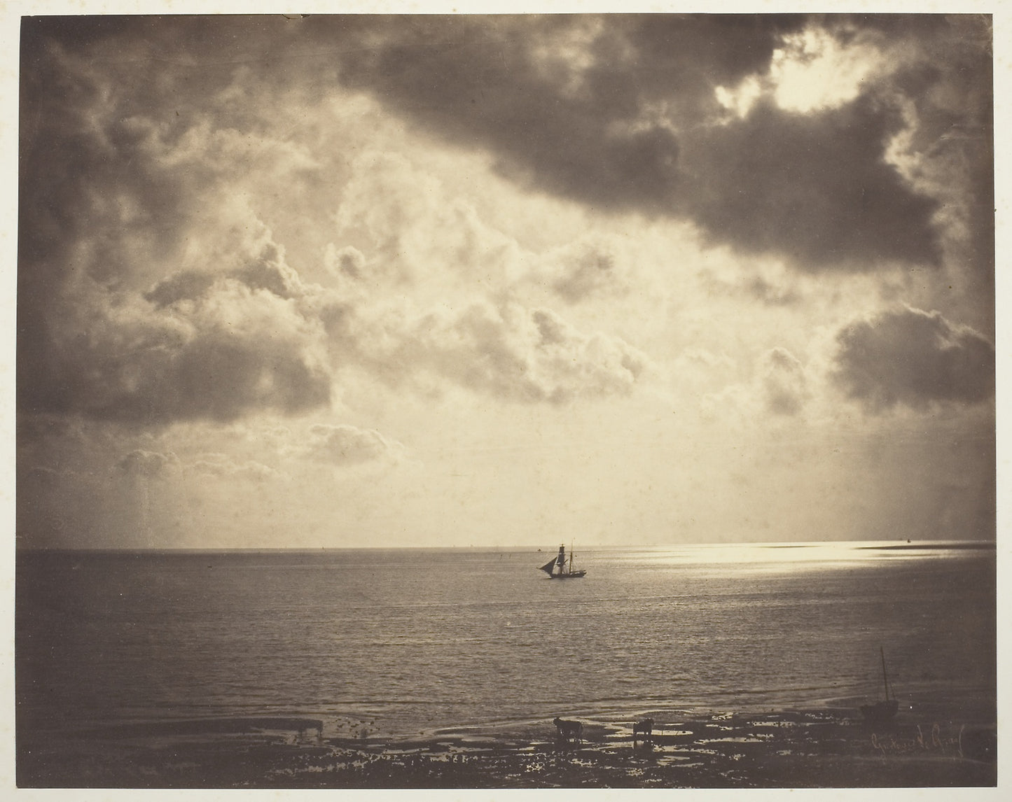 Brig on the Water -  Gustave Le Gray,  Poster Print Wall Art