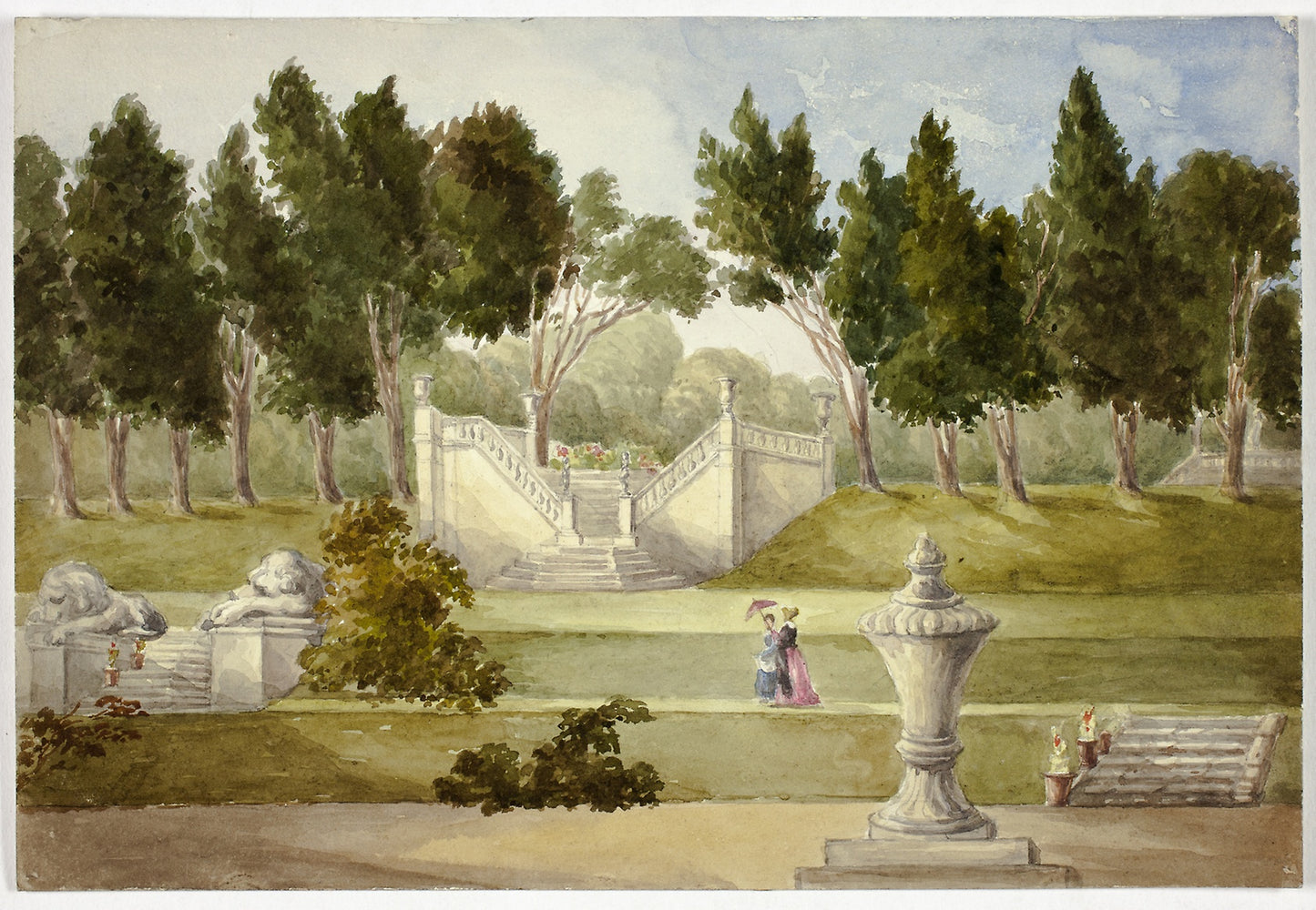 Garden at Clifton Hall -  Elizabeth Murray,  Poster Print Wall Art