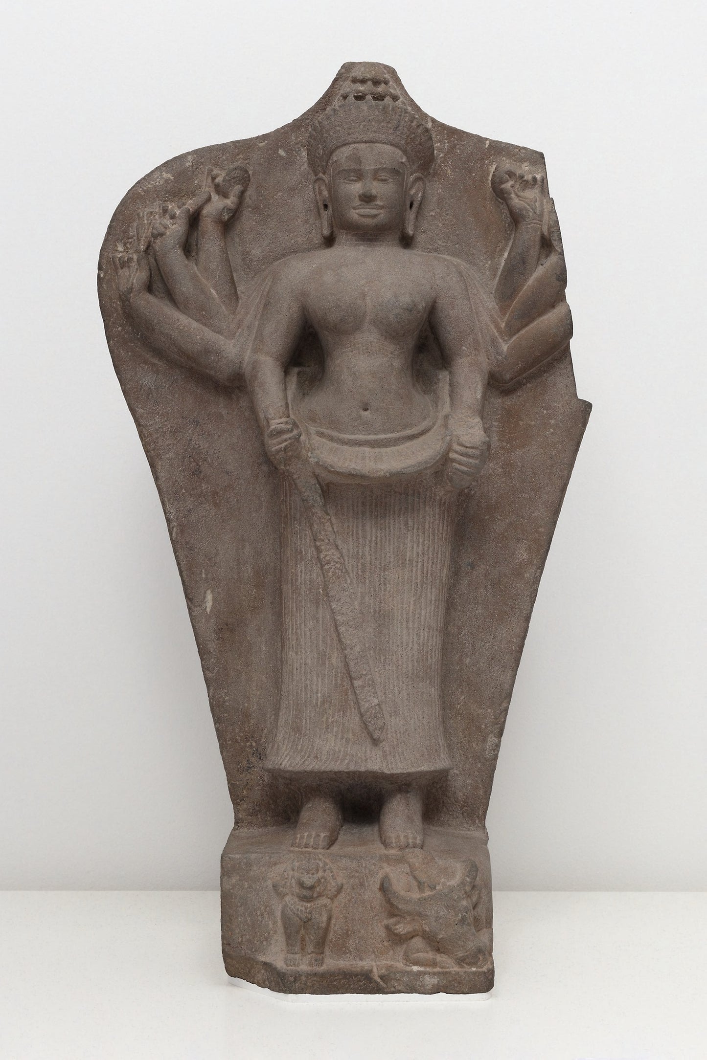 Goddess Durga Slaying the Buffalo Demon (Mahishasuramardini) -  Cambodia,  Poster Print Wall Art