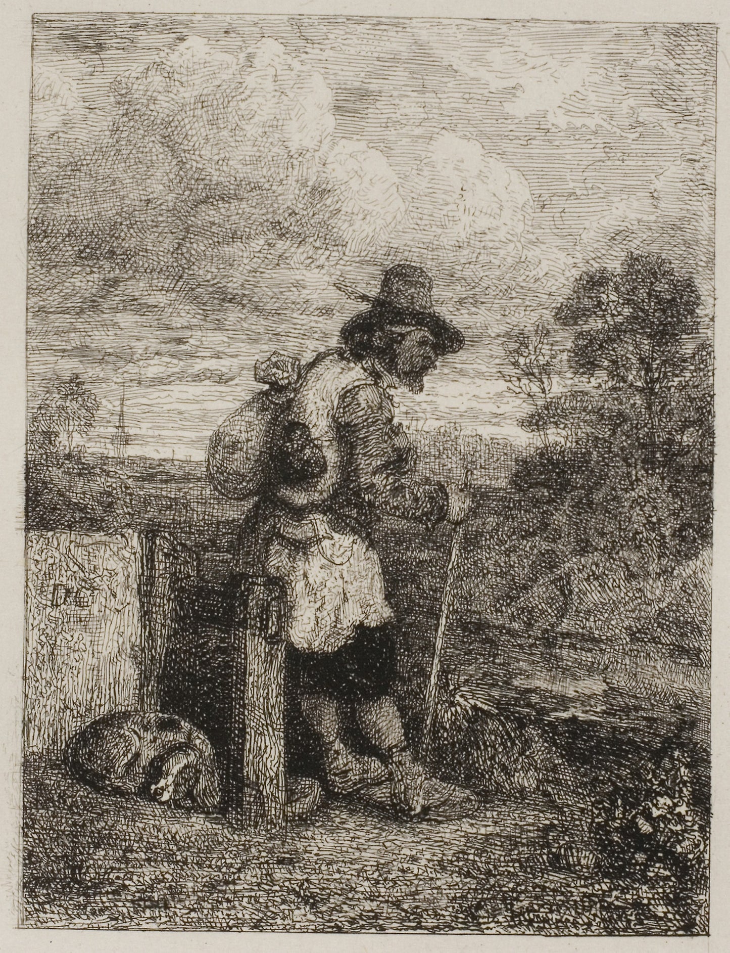 Beggar -  Alexandre Gabriel Decamps,  Poster Print Wall Art