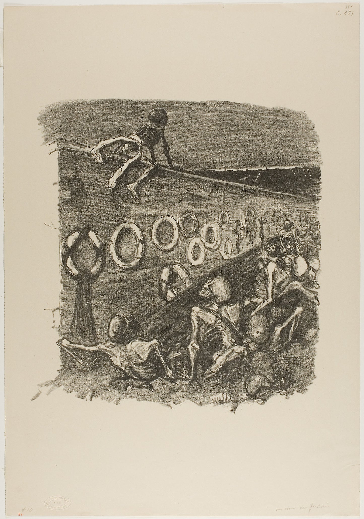 At the Wall of the Federationists -  Théophile-Alexandre Steinlen,  Poster Print Wall Art