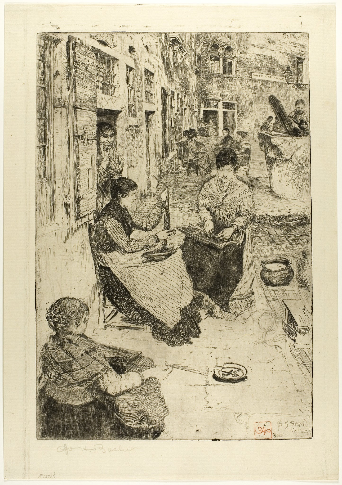 Bead Stringers -  Otto Henry Bacher,  Poster Print Wall Art