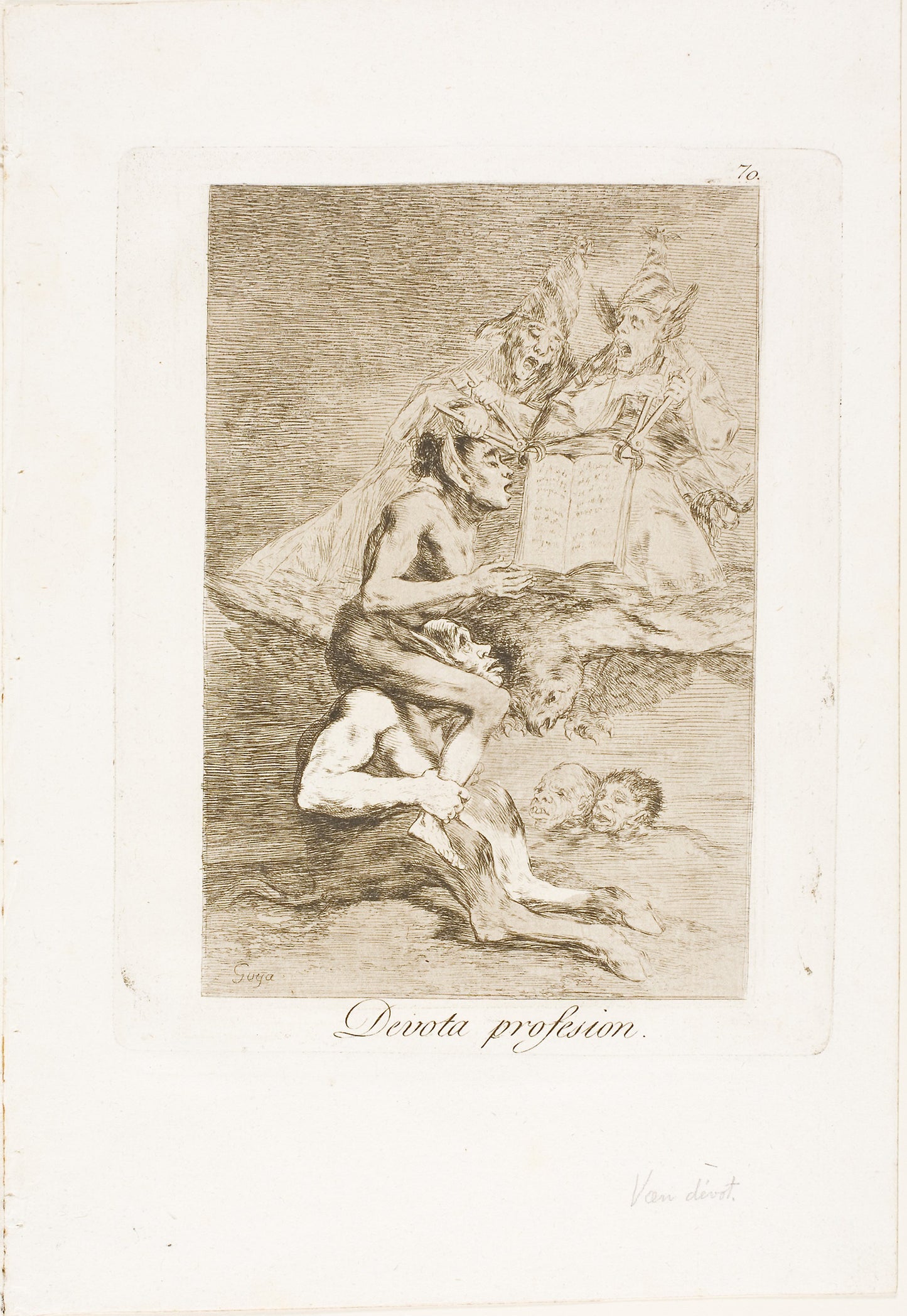 Devout profession, plate 70 from Los Caprichos -  Francisco José de Goya y Lucientes,  Poster Print Wall Art