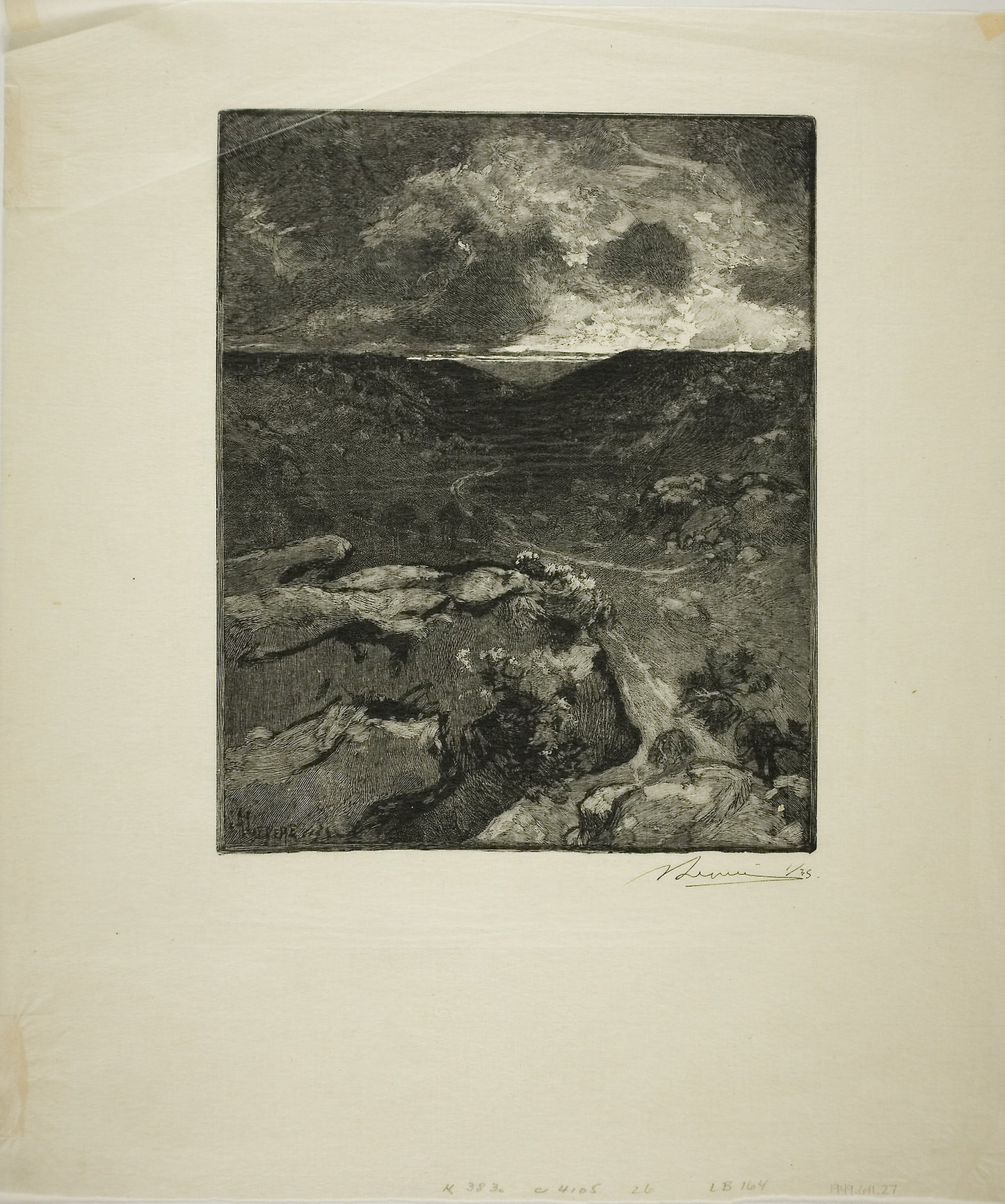 Franchard Valley -  Louis Auguste Lepère (French, 1849-1918),  Poster Print Wall Art